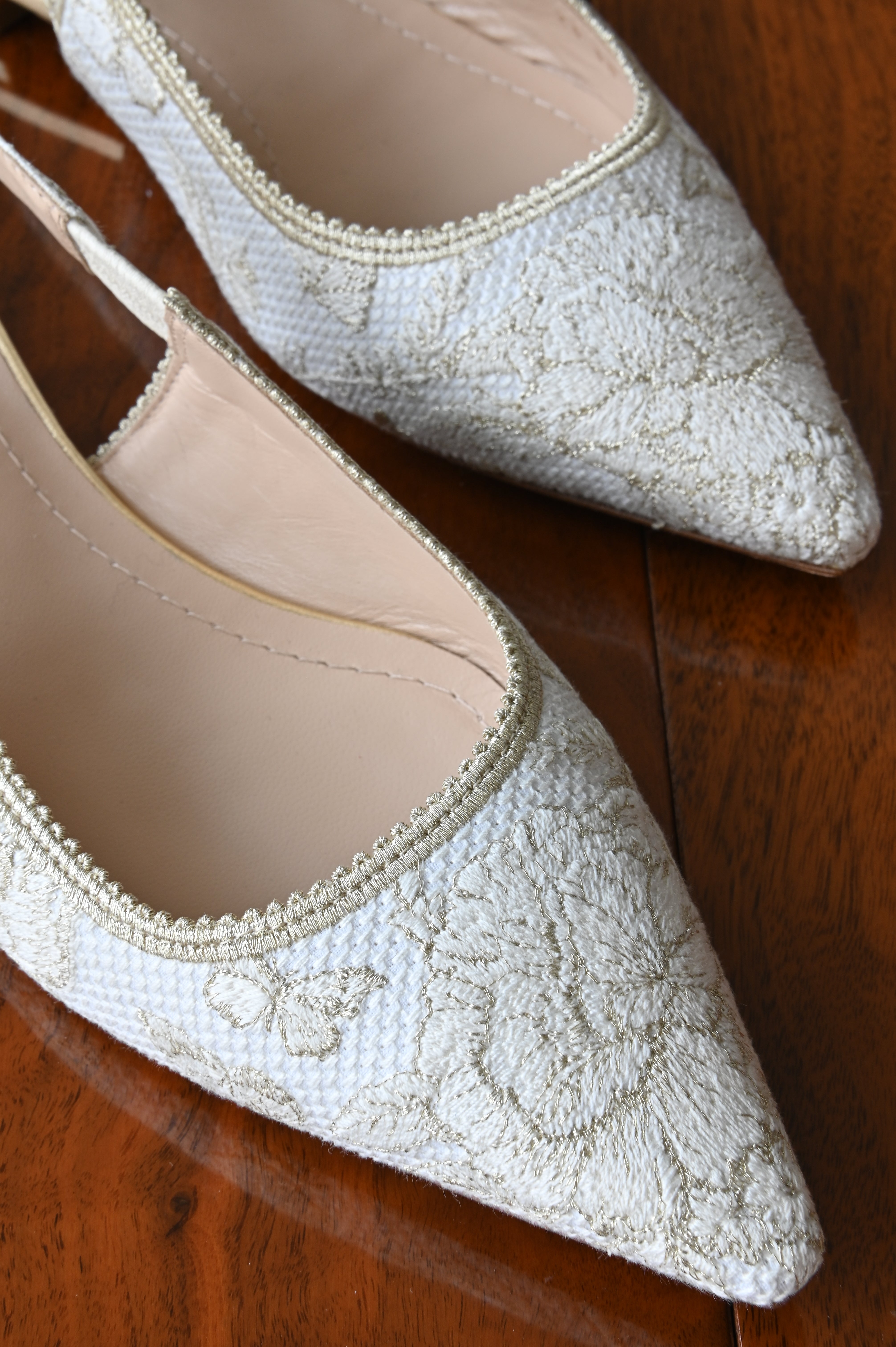 Christian Dior J'Adior White Slingback Mules front