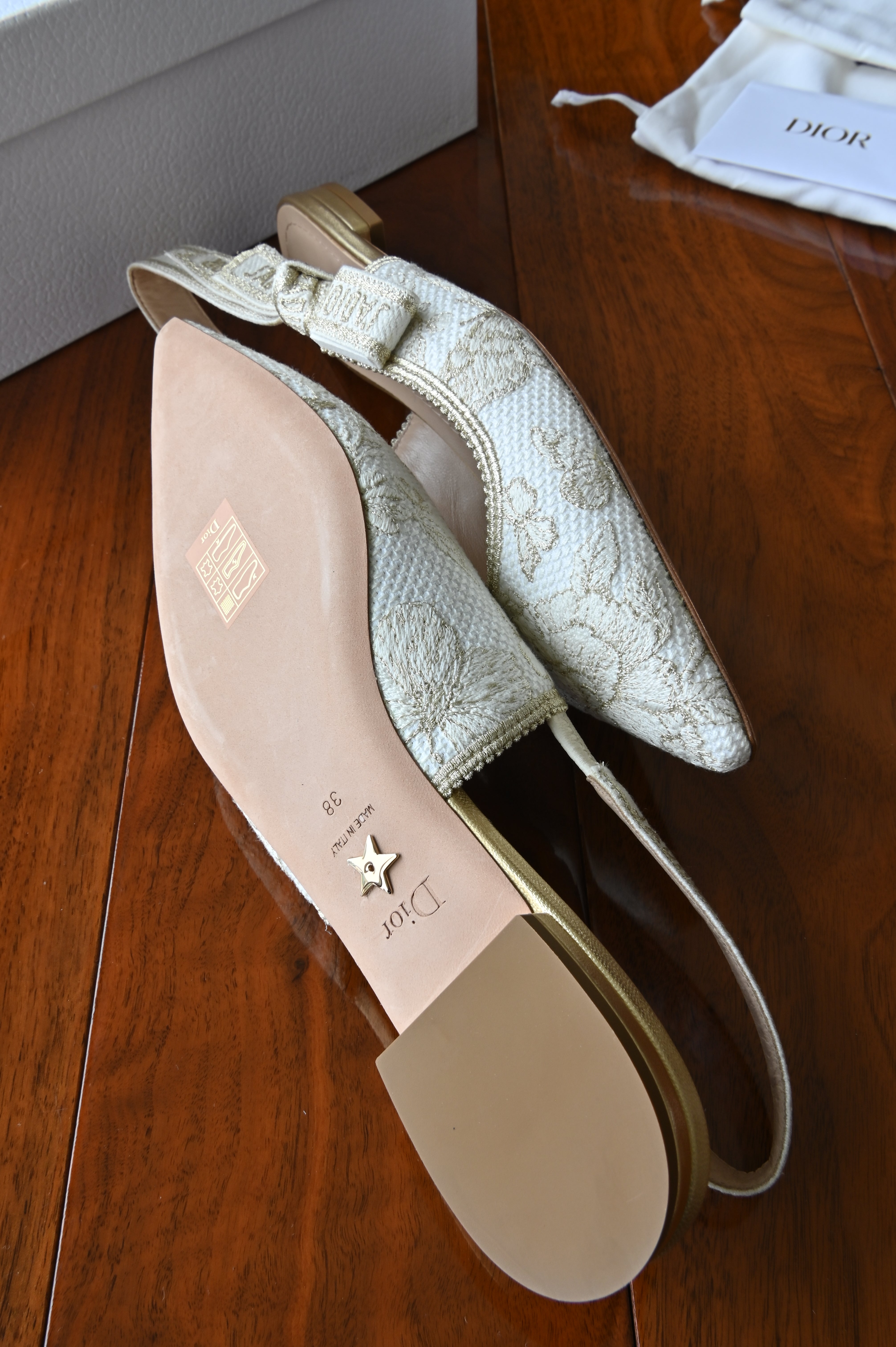 Christian Dior J'Adior White Slingback Mules side two