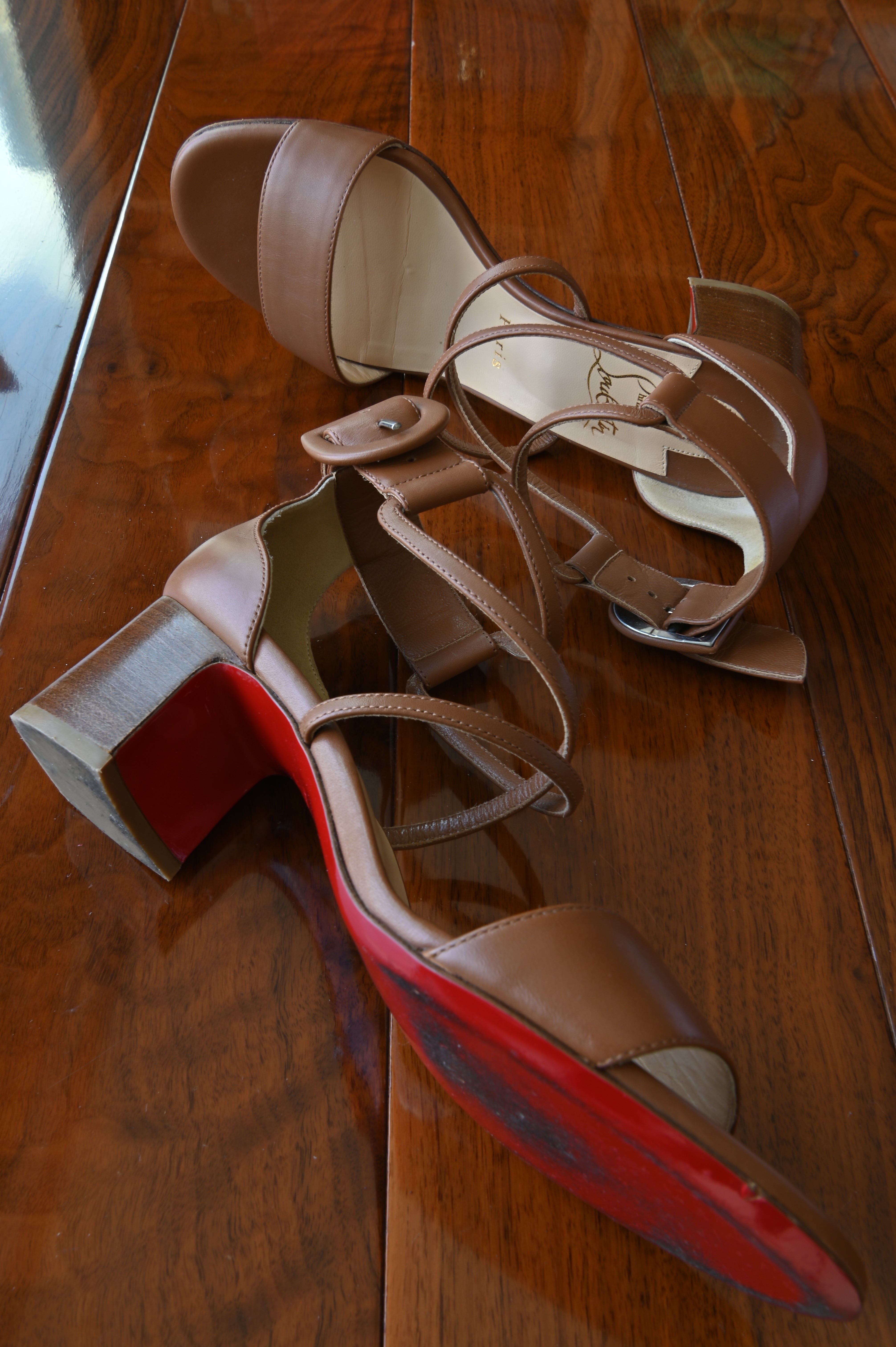 Christian Louboutin Brown Sandals side