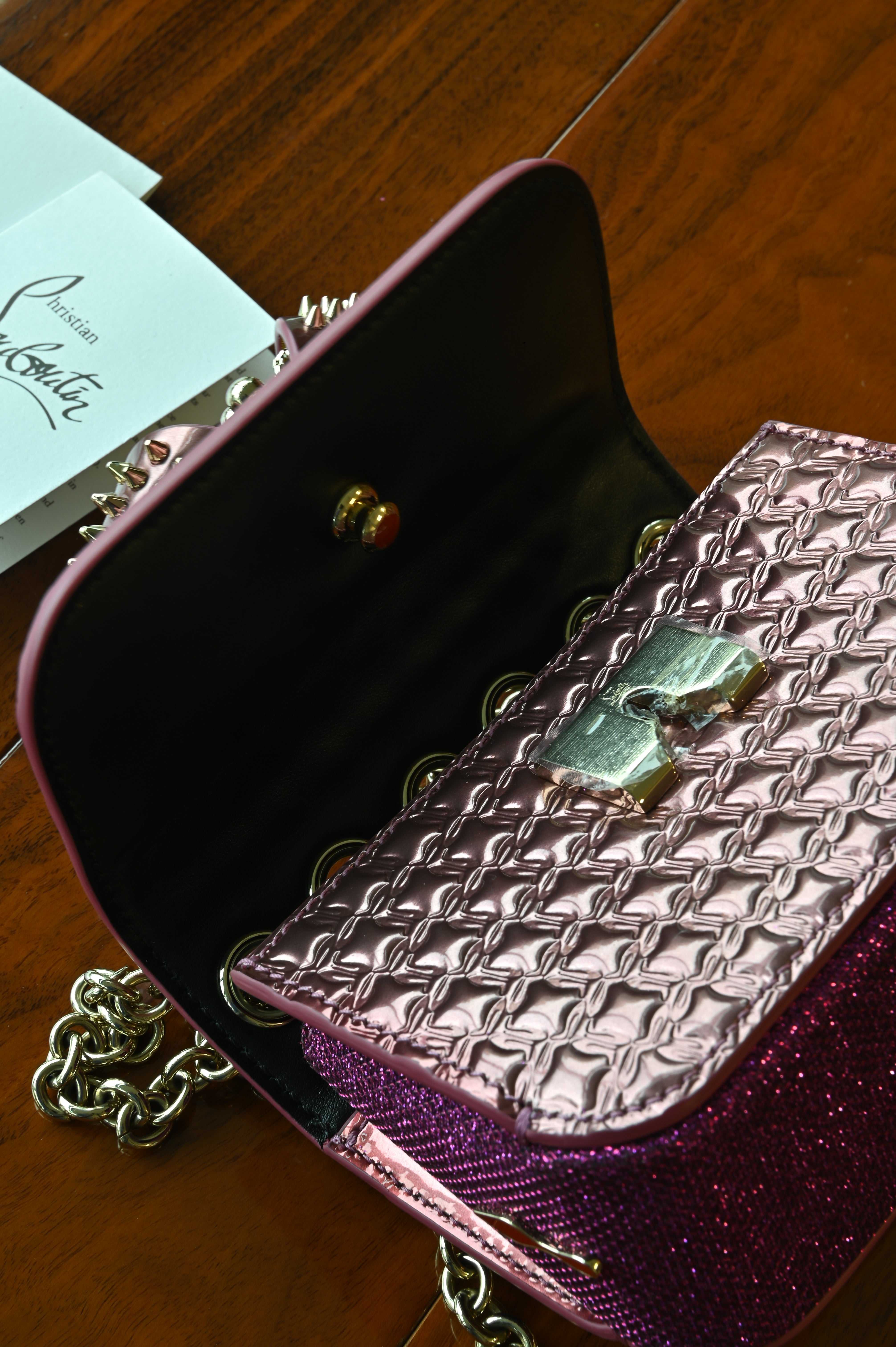 Christian Louboutin Pink Sweet Charity Bag flap