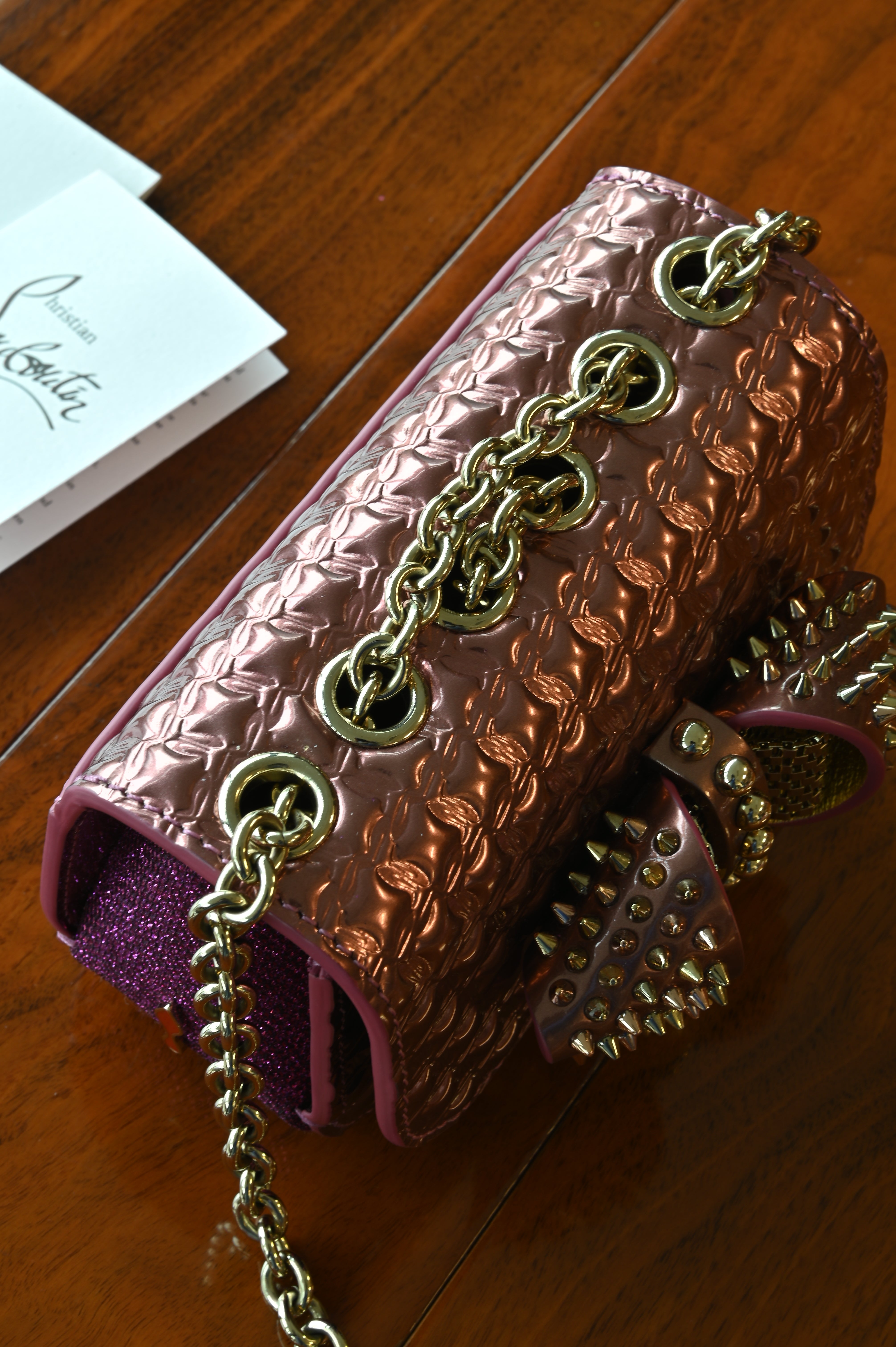 Christian Louboutin Pink Sweet Charity Bag top