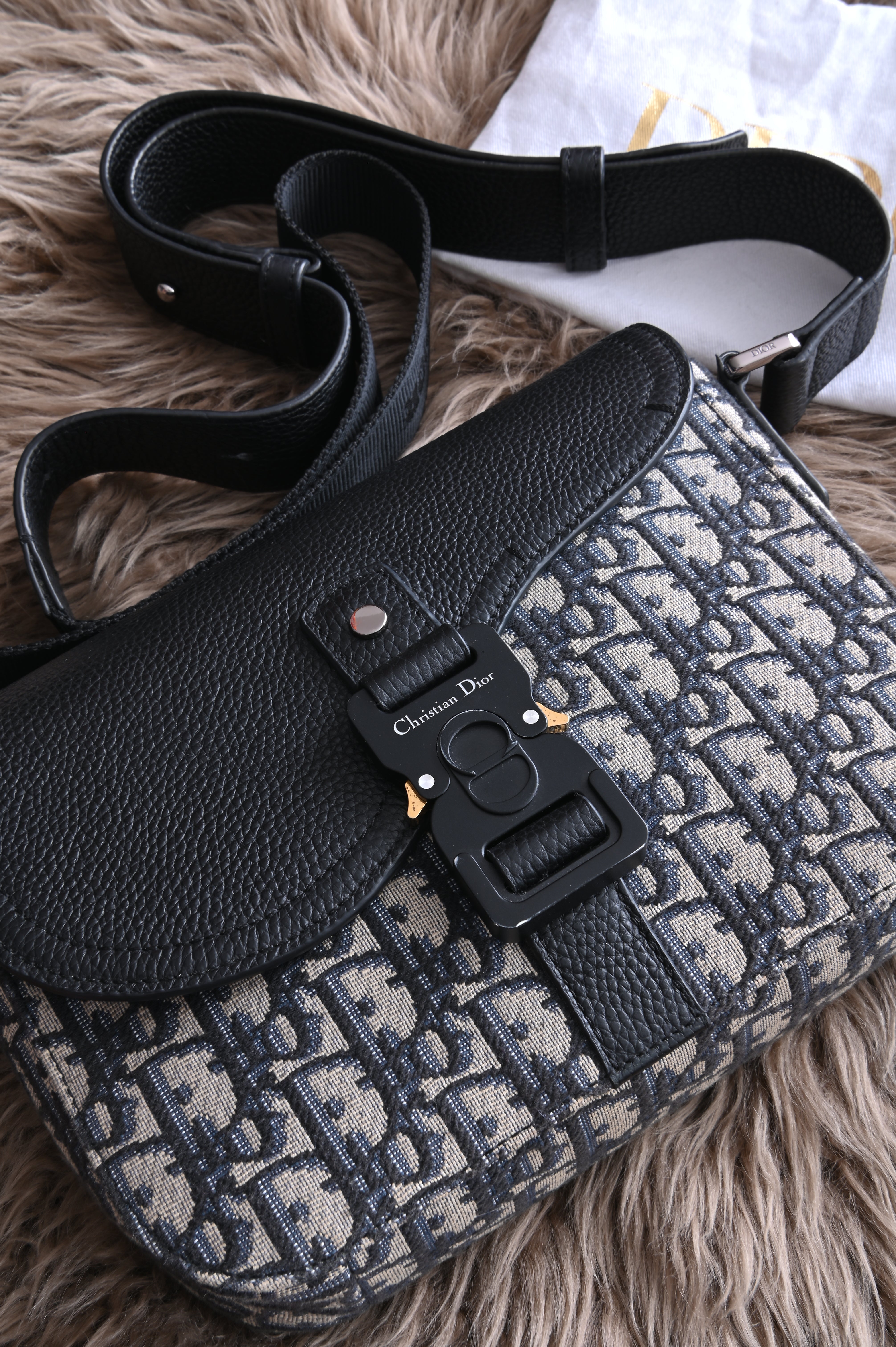 Dior Small Saddle Messenger Bag with Flap