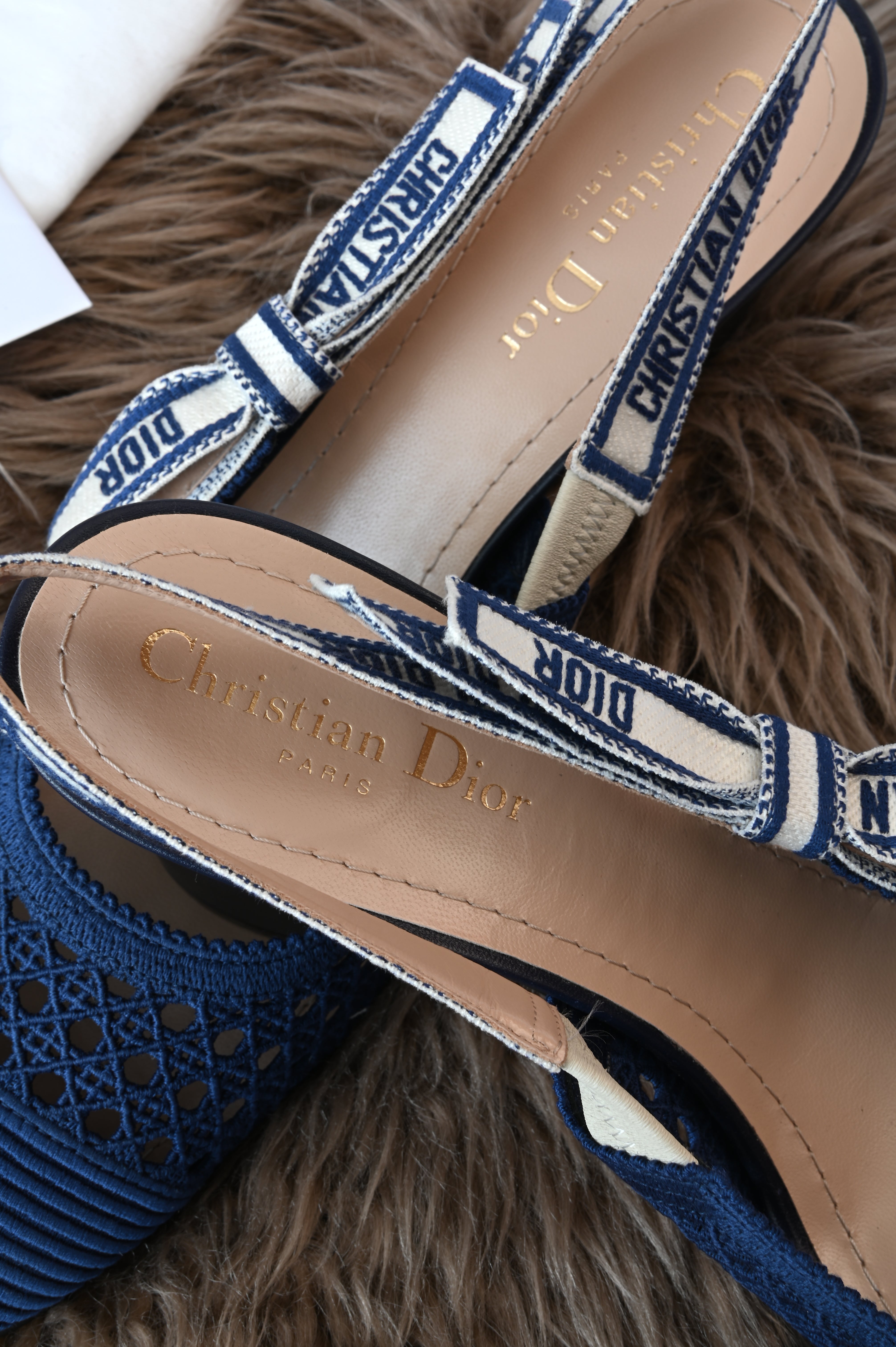 CHRISTIAN DIOR DIOR & MOI SLINGBACK IN CANVAS