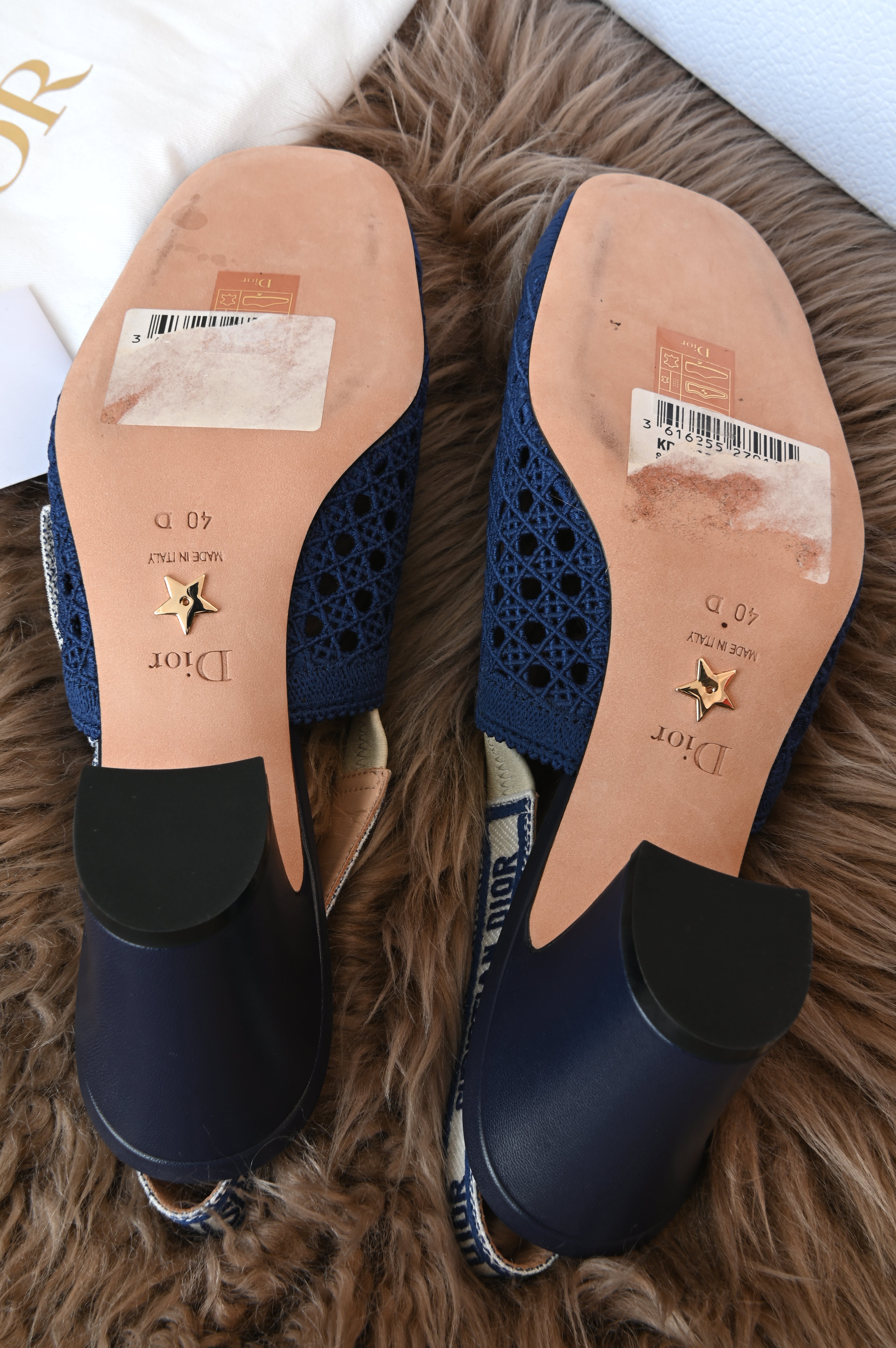 CHRISTIAN DIOR DIOR & MOI SLINGBACK IN CANVAS