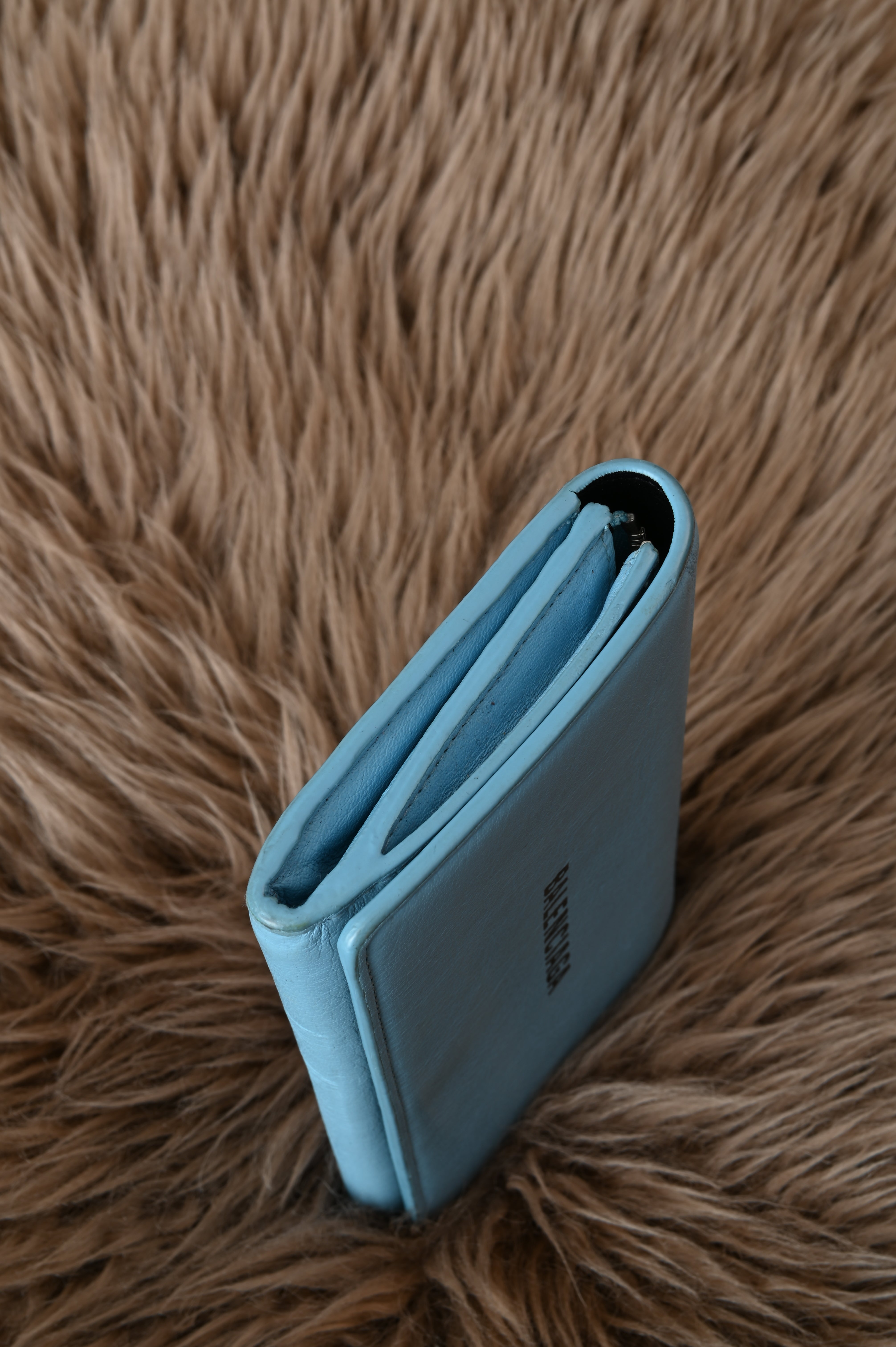 Balenciaga Blue long flap wallet