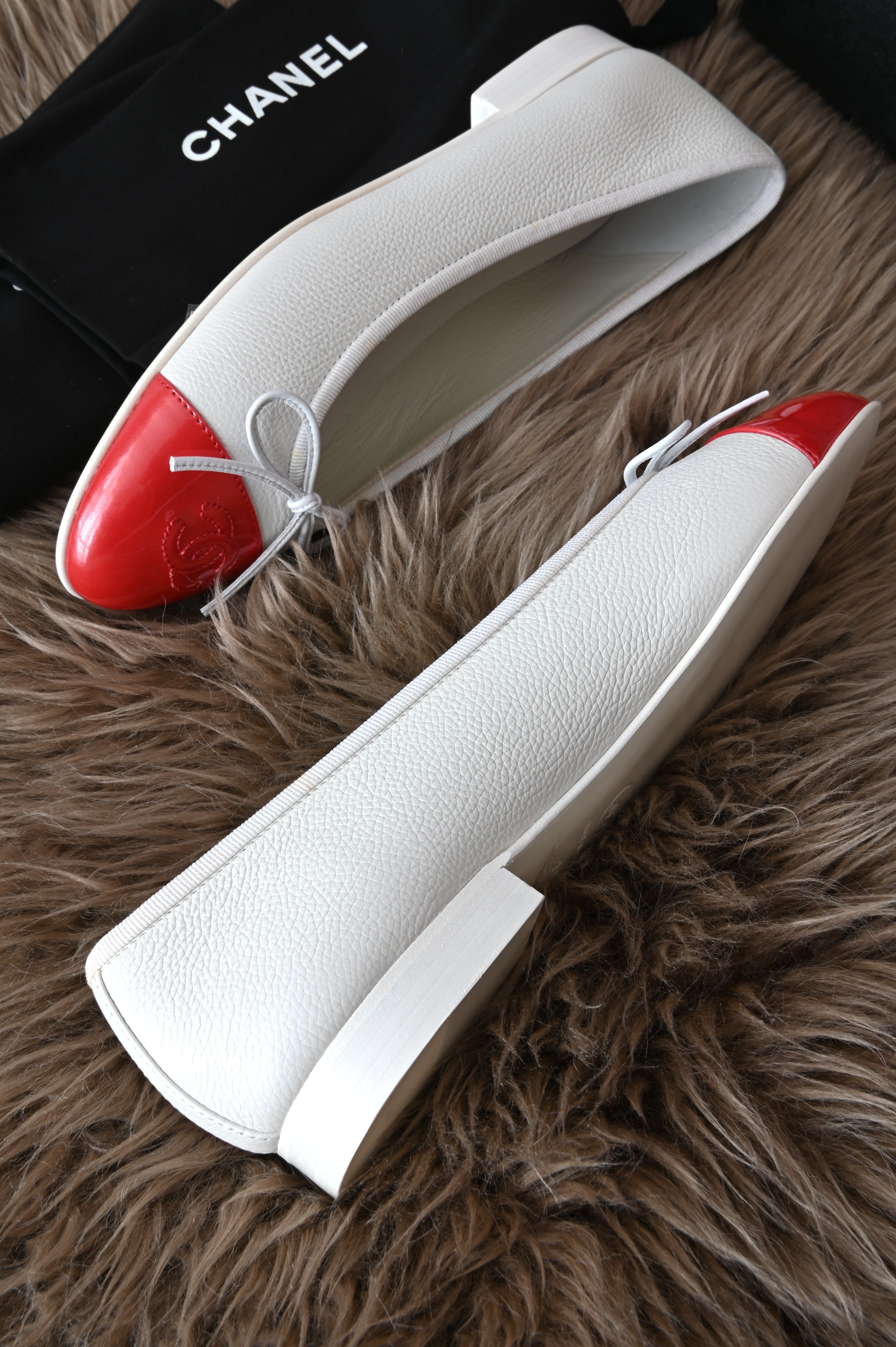Chanel Ballerina two-tone in Calfskin and Patent