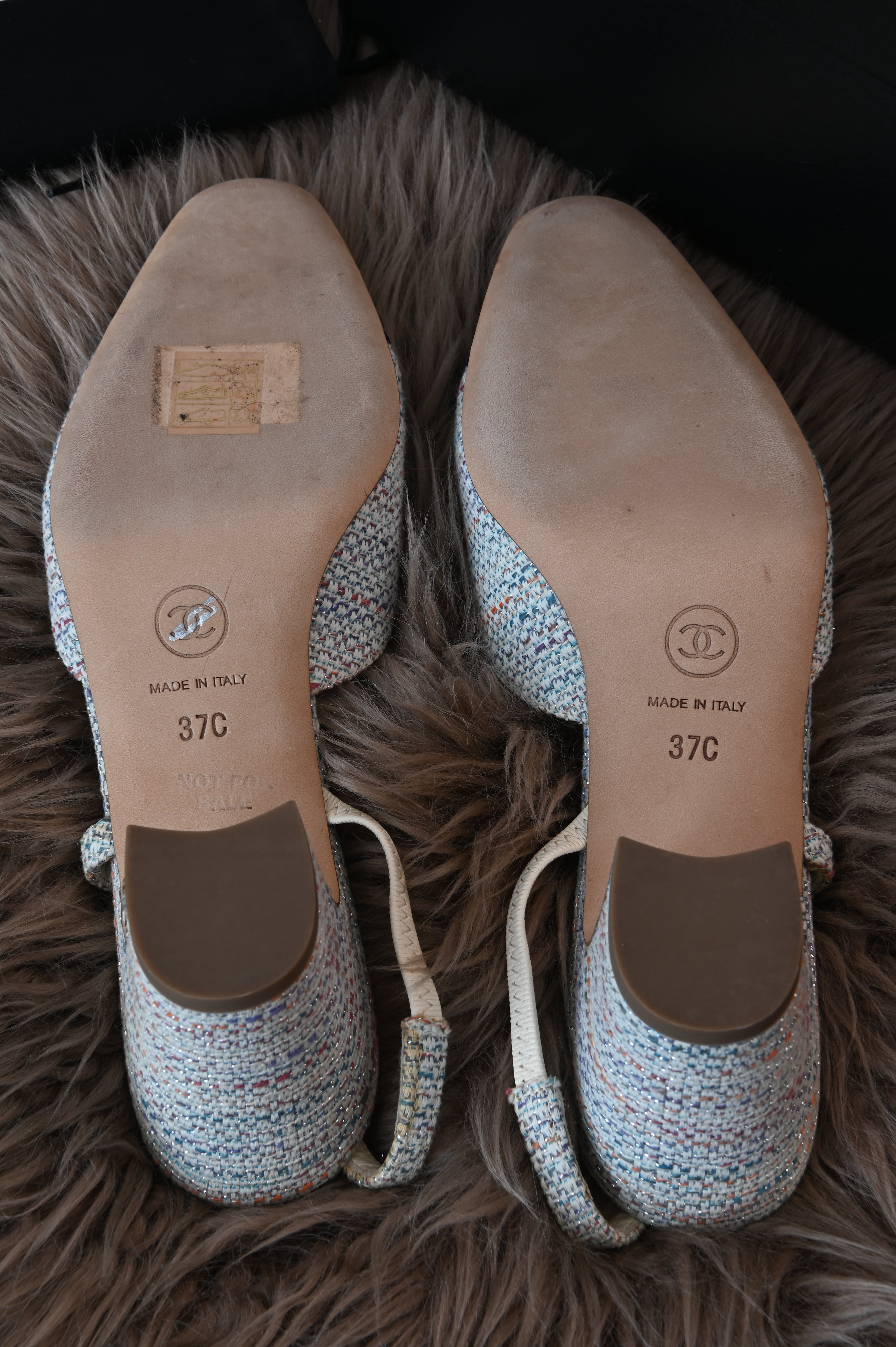 Chanel Slingback two-tone in tweed