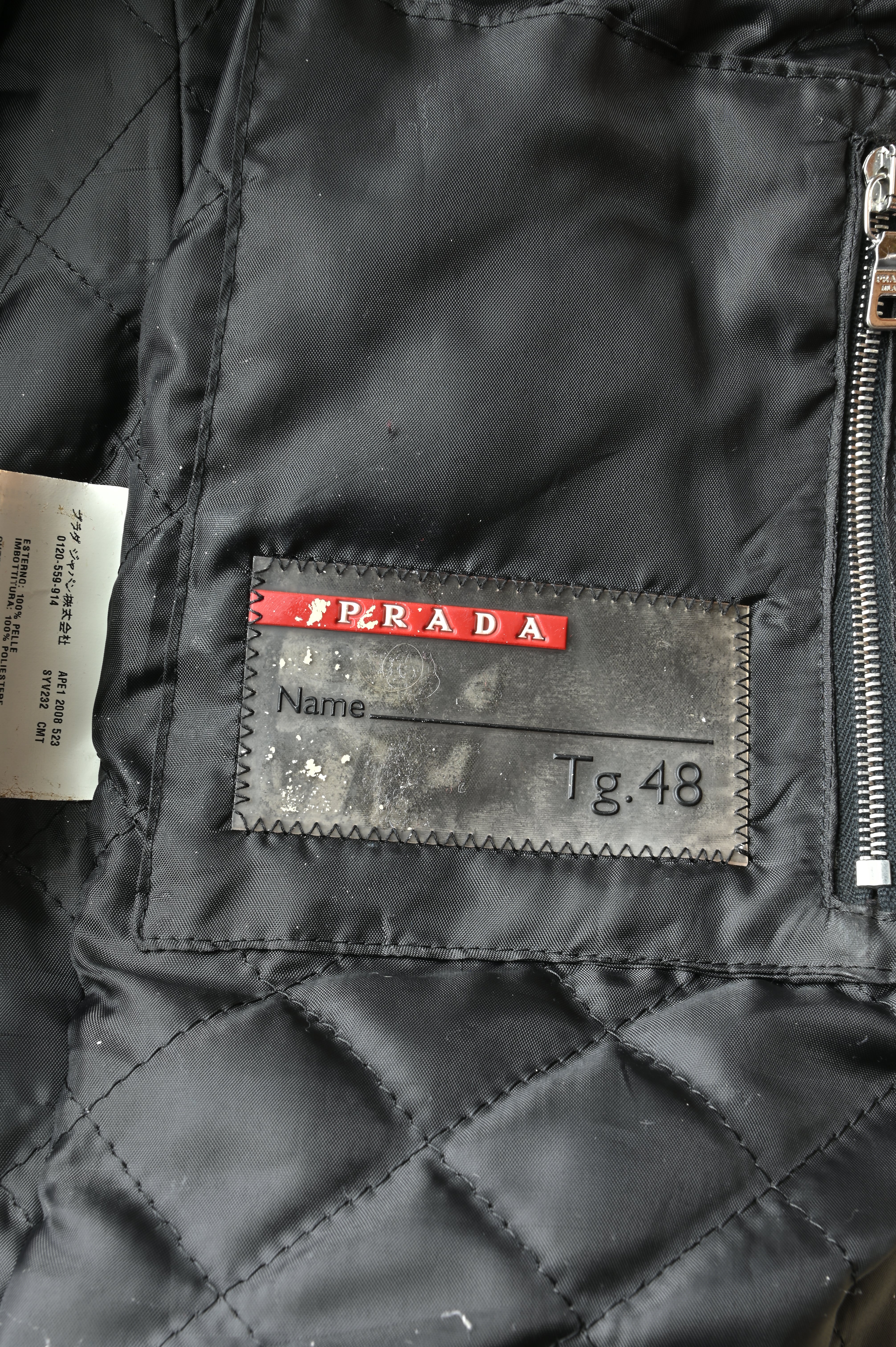 Prada Red Leather Biker Jacket