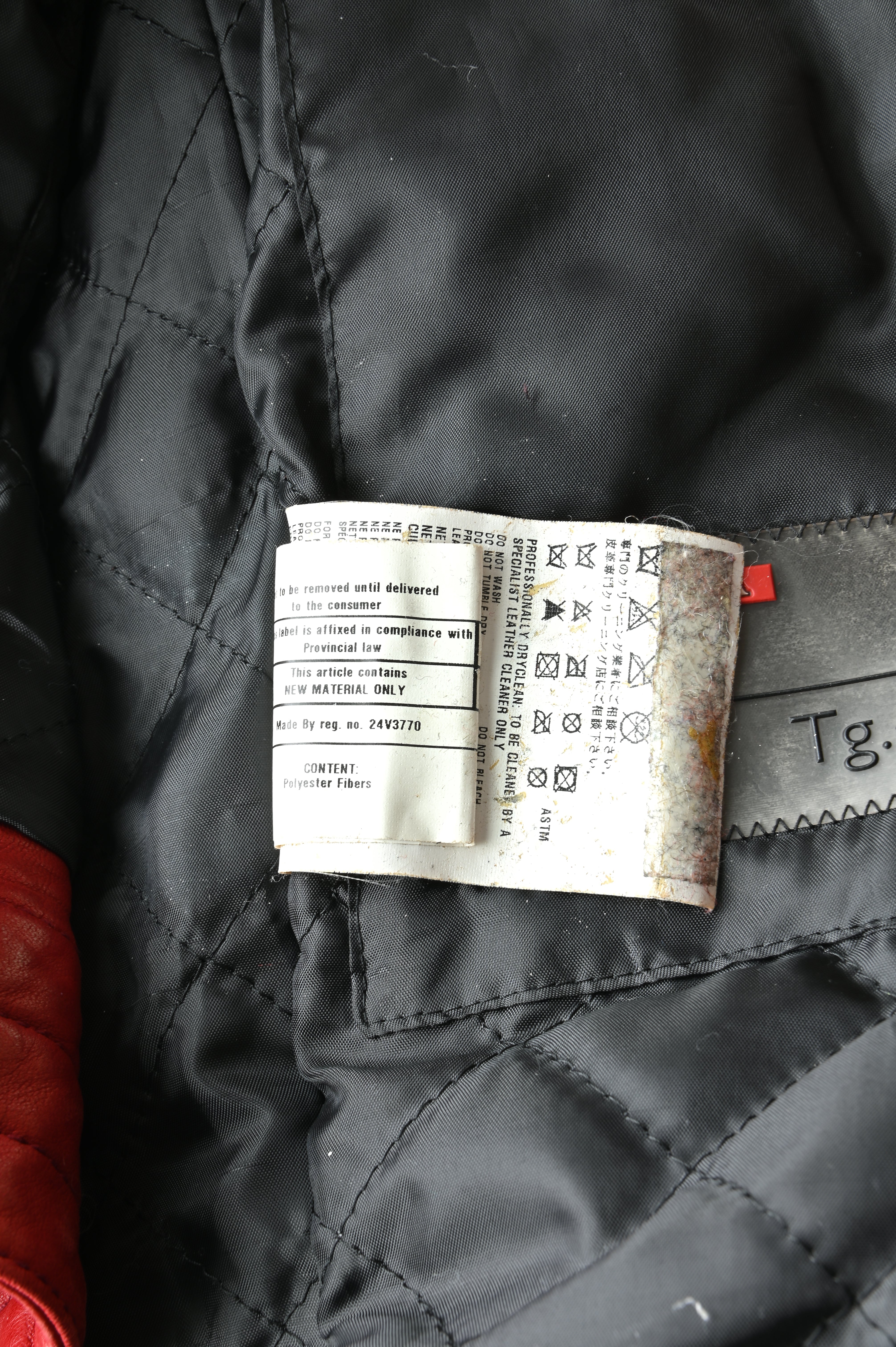 Prada Red Leather Biker Jacket