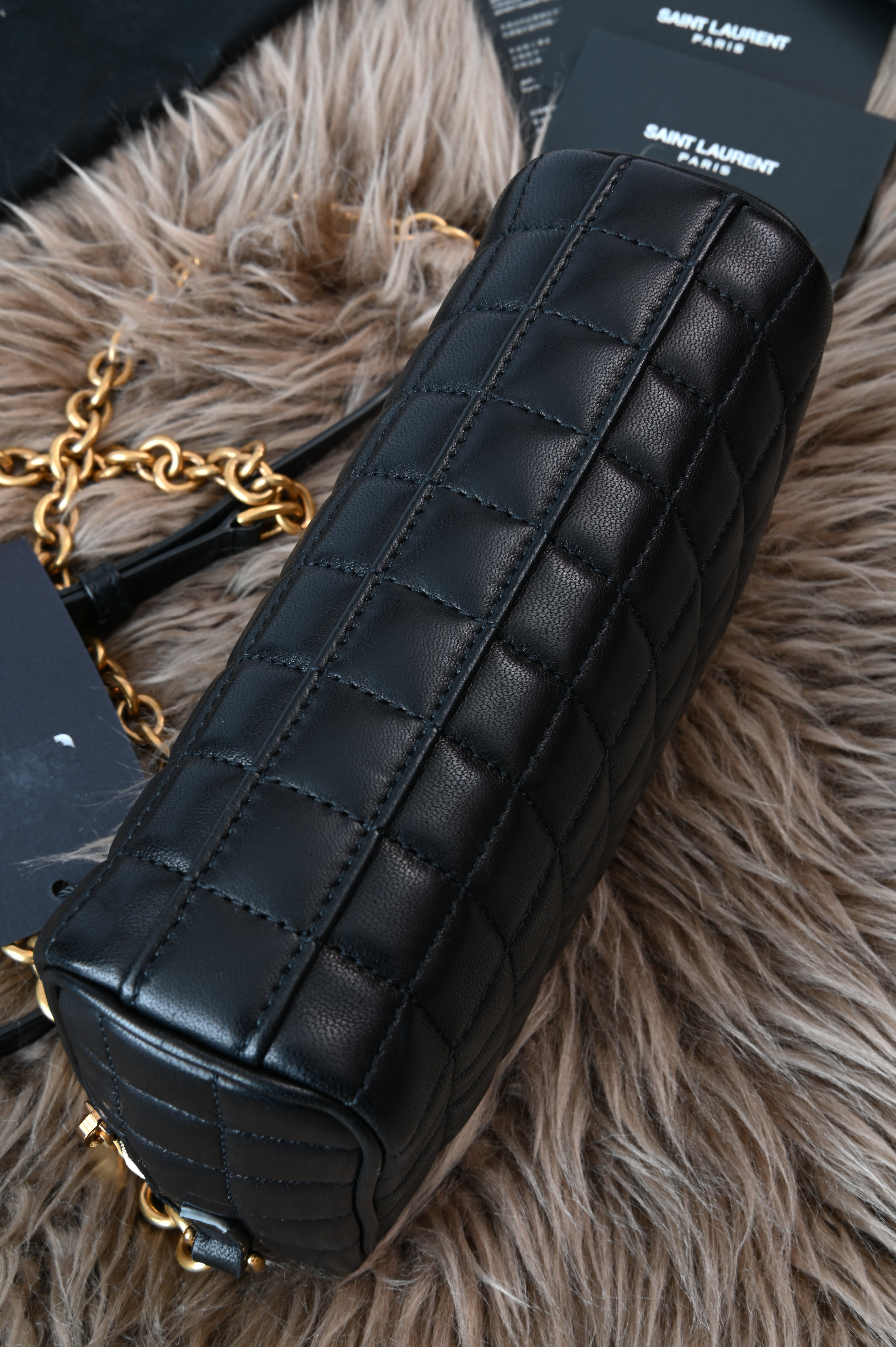 Saint Laurent cassandre matelassé carré camera bag in lambskin