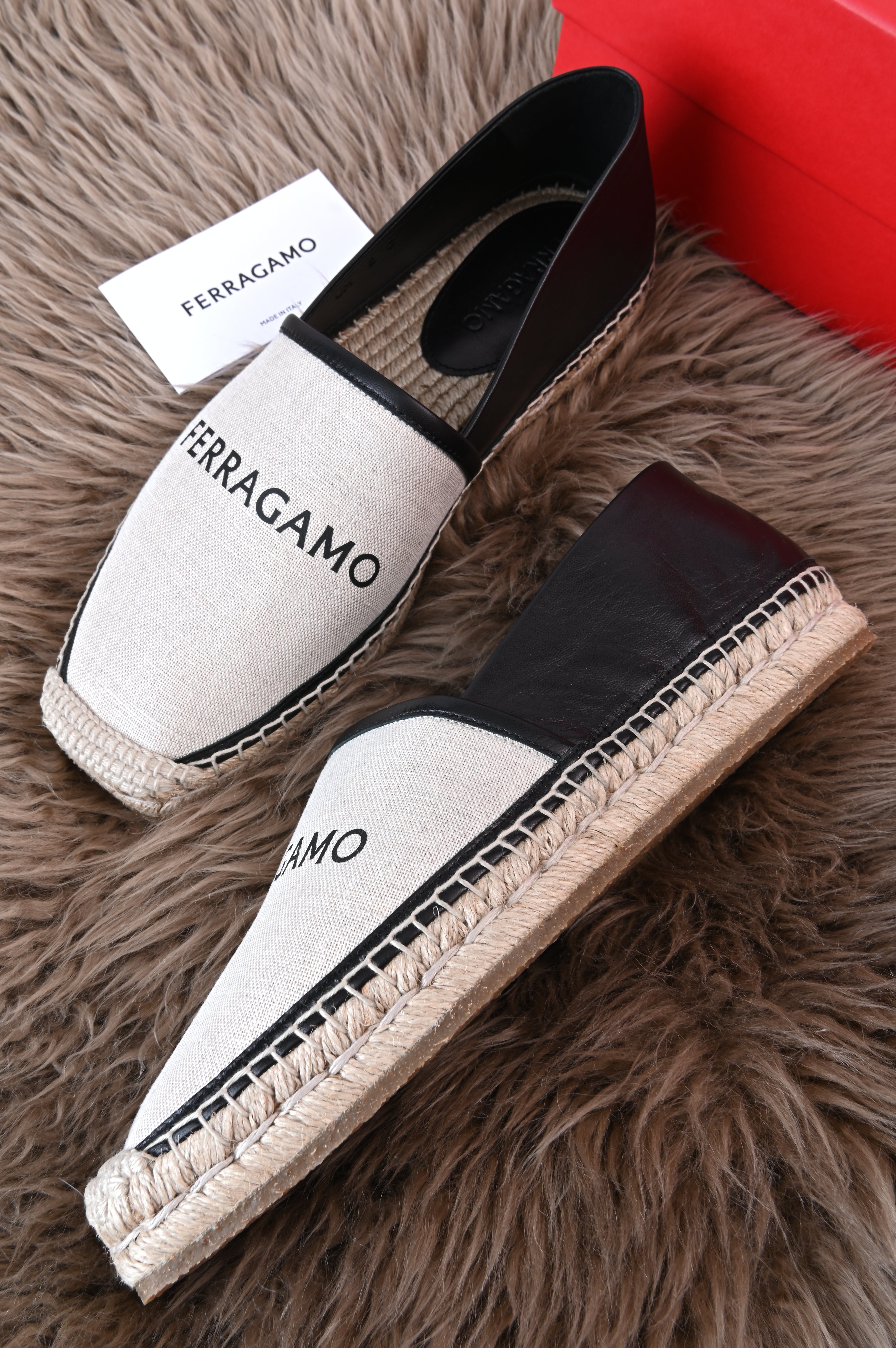 Salvatore Ferragamo espadrilles in canvas and leather