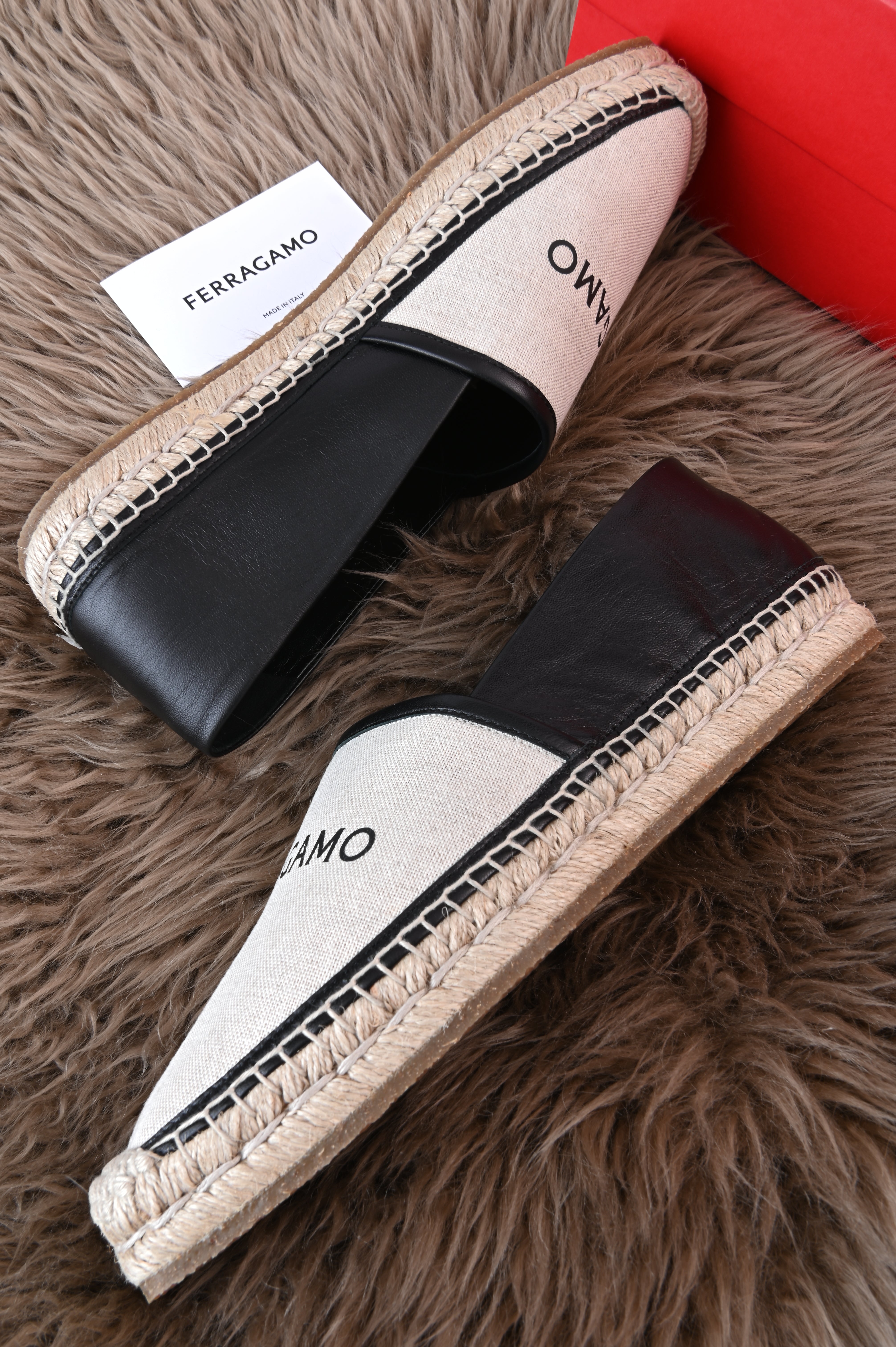 Salvatore Ferragamo espadrilles in canvas and leather