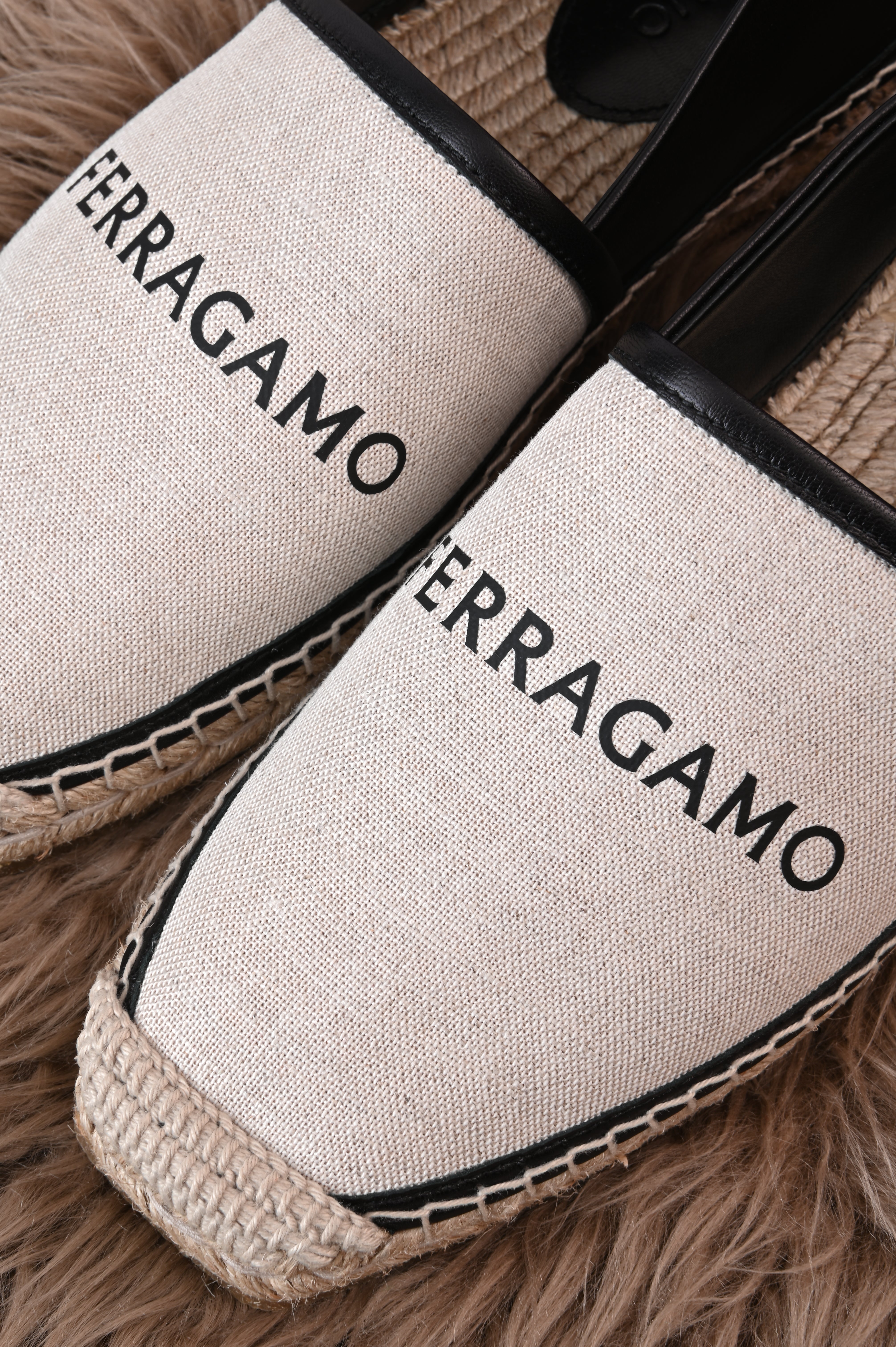 Salvatore Ferragamo espadrilles in canvas and leather