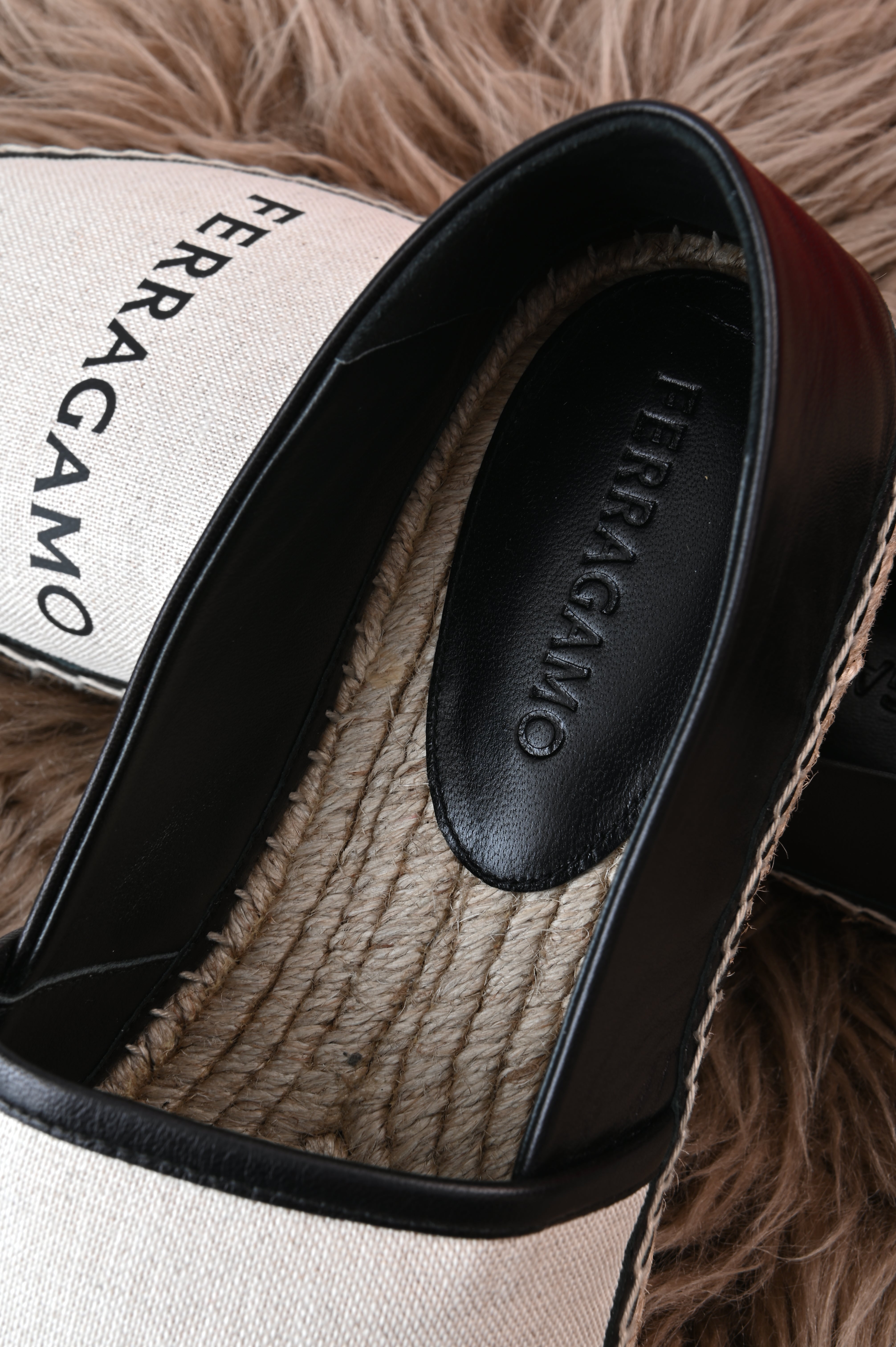 Salvatore Ferragamo espadrilles in canvas and leather
