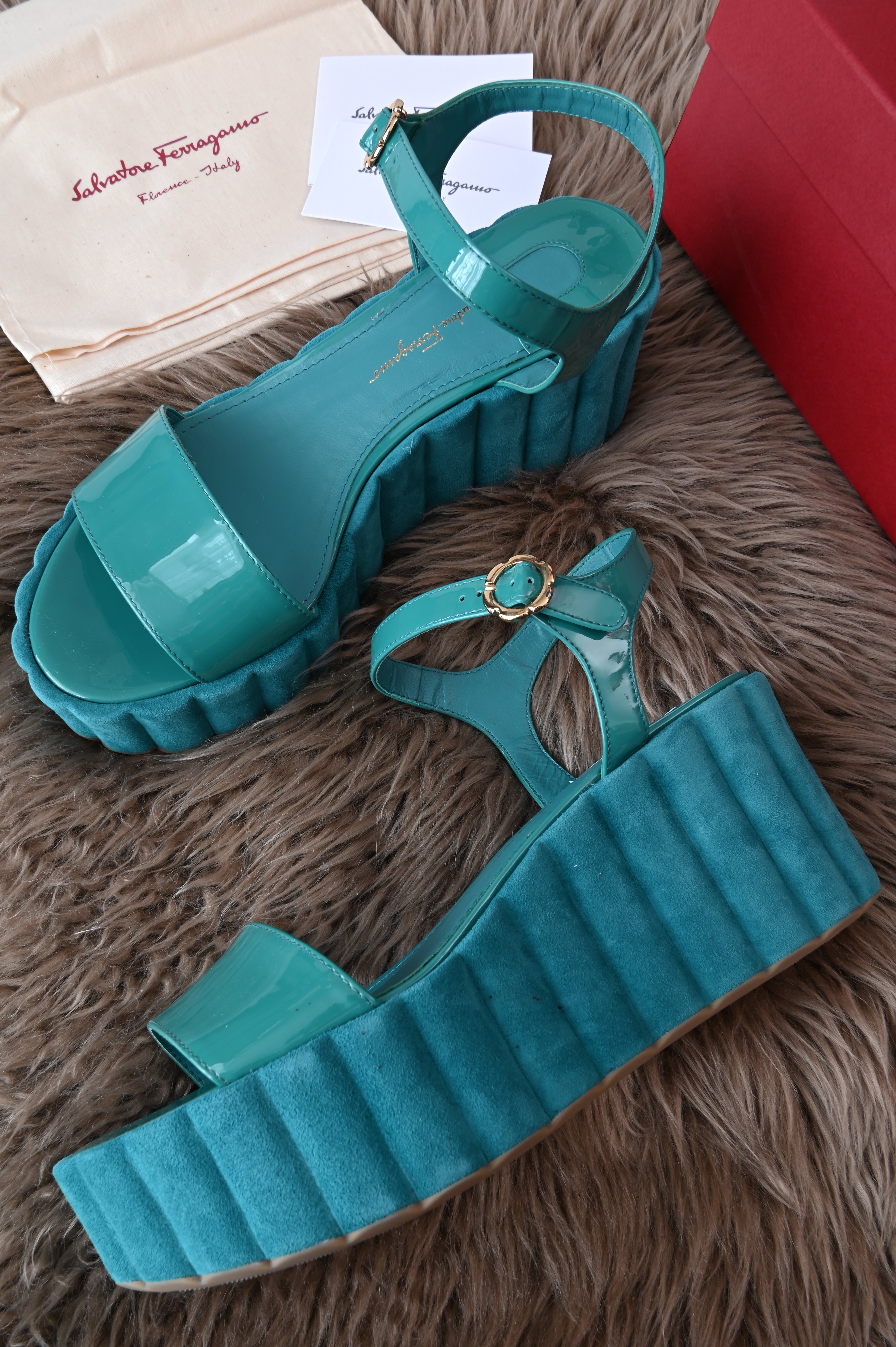 Salvatore Ferrgamo Tropea wedge sandals