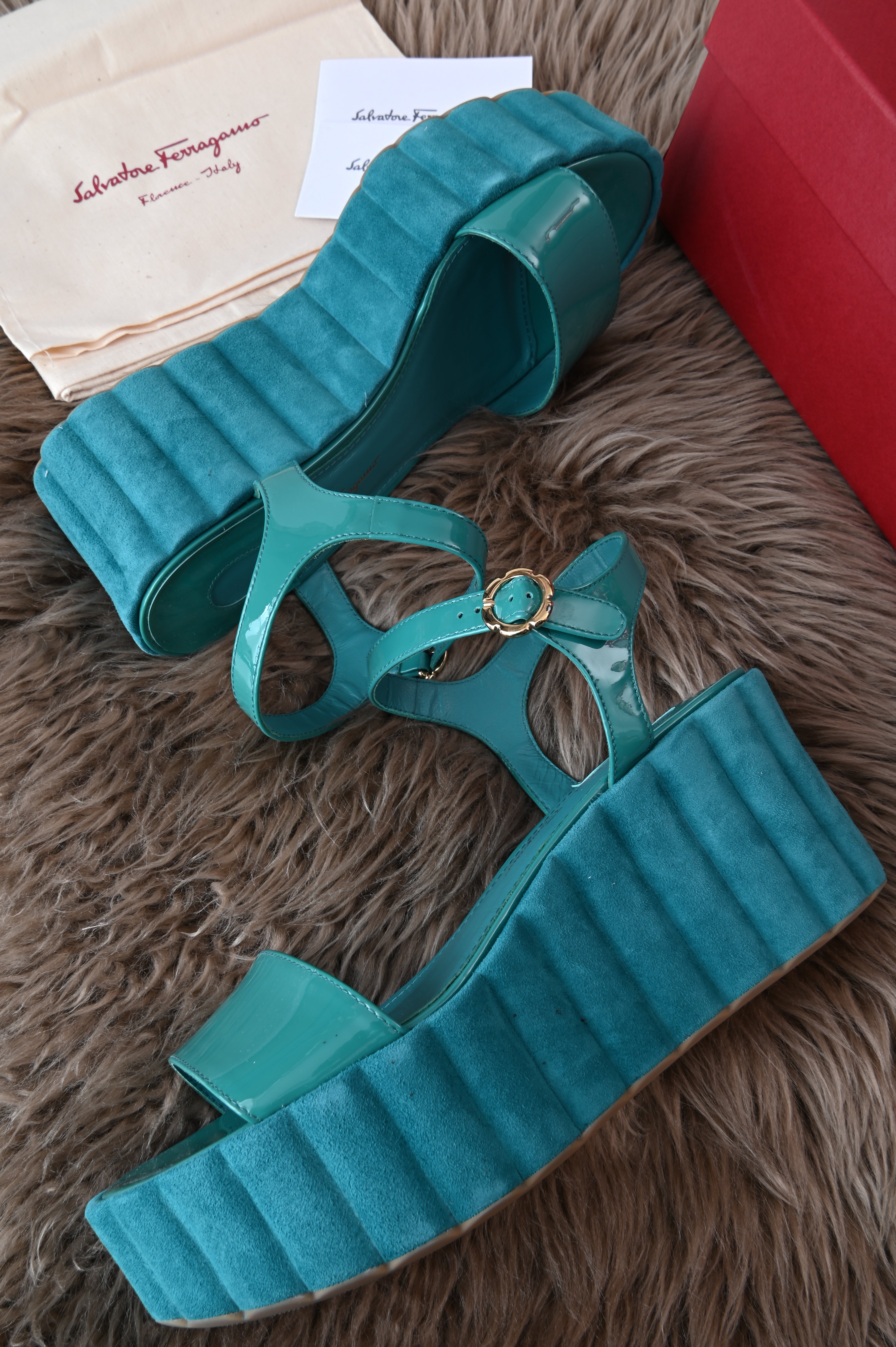 Salvatore Ferrgamo Tropea wedge sandals