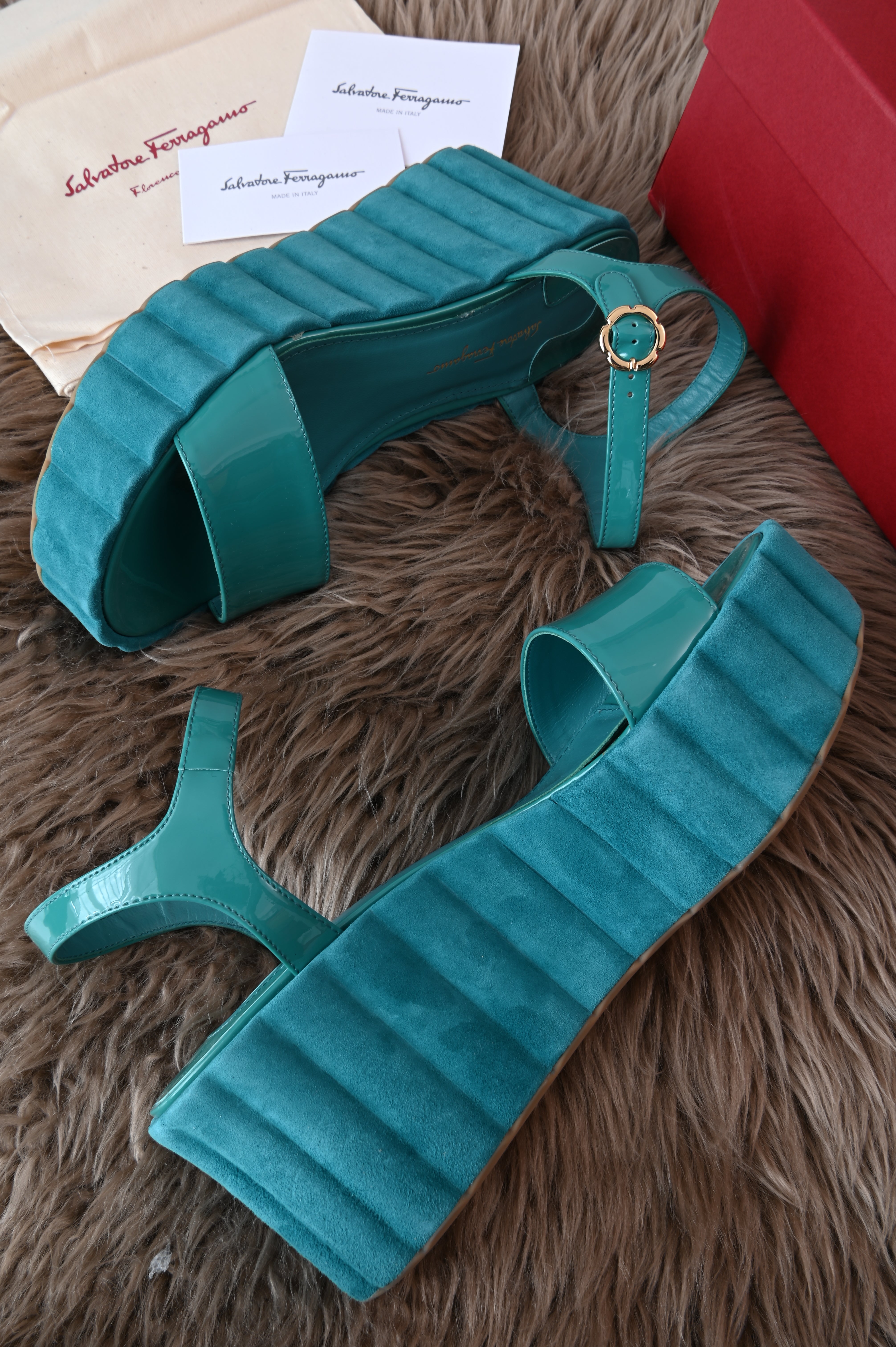 Salvatore Ferrgamo Tropea wedge sandals