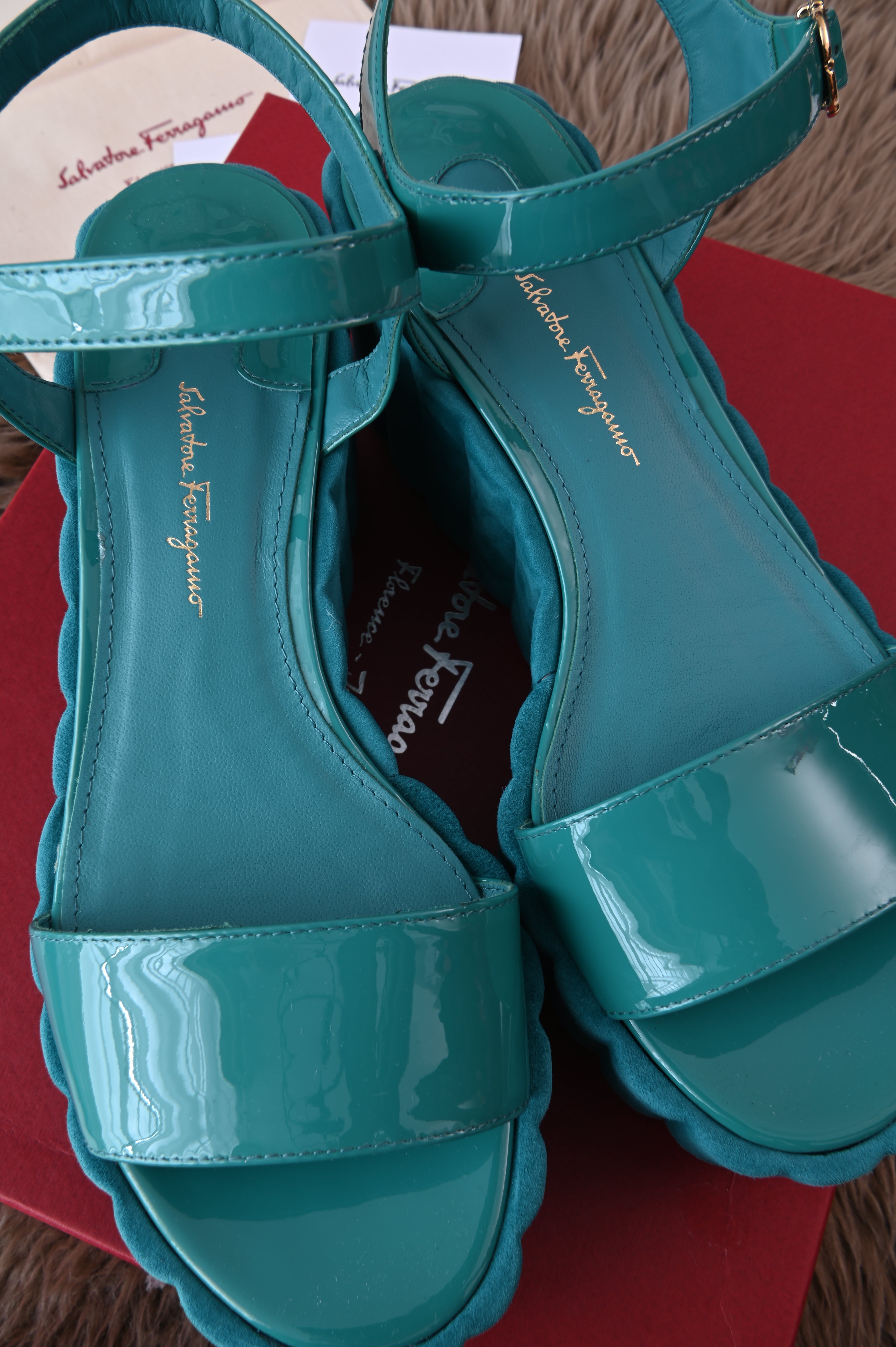 Salvatore Ferrgamo Tropea wedge sandals