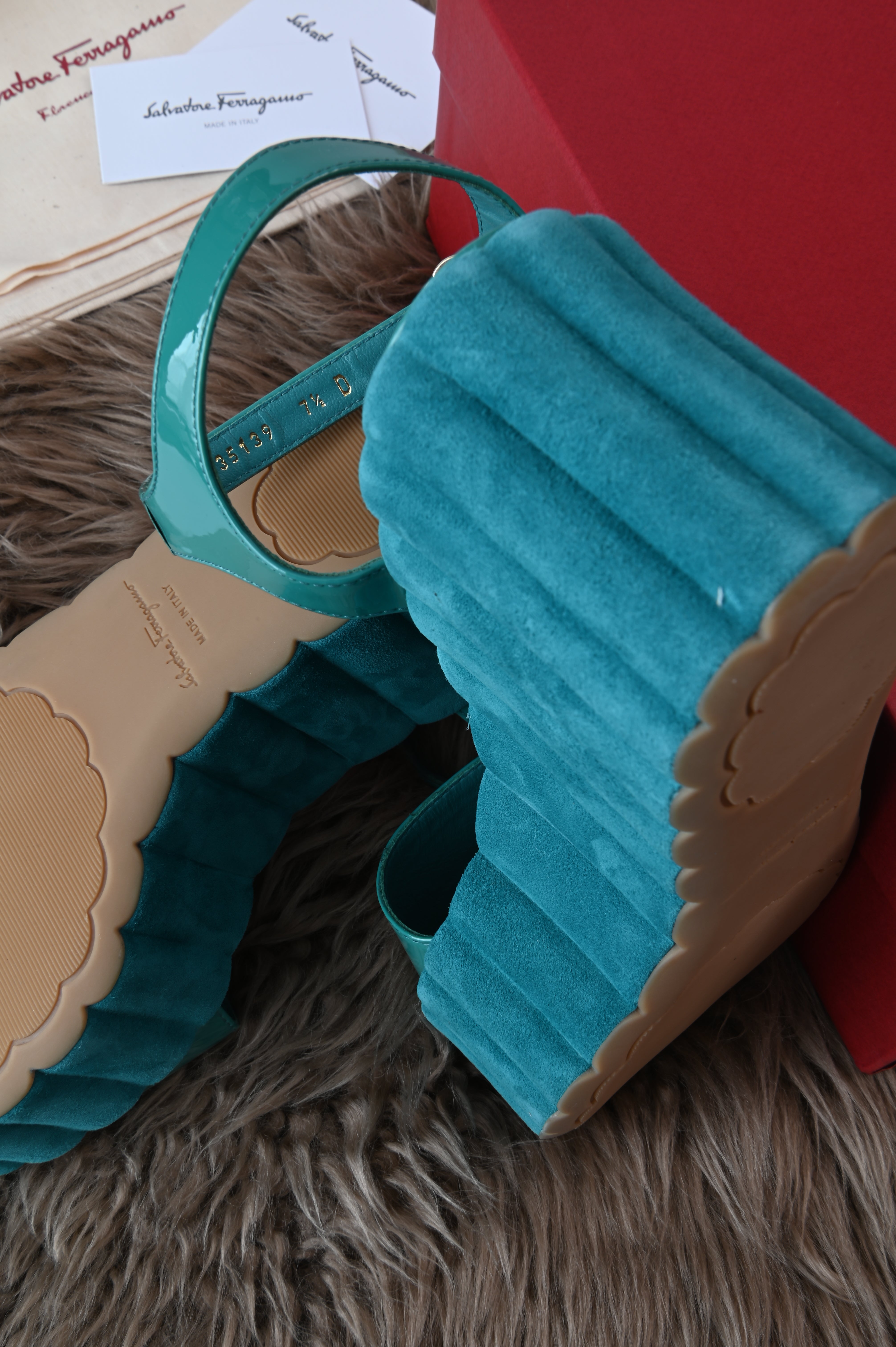 Salvatore Ferrgamo Tropea wedge sandals