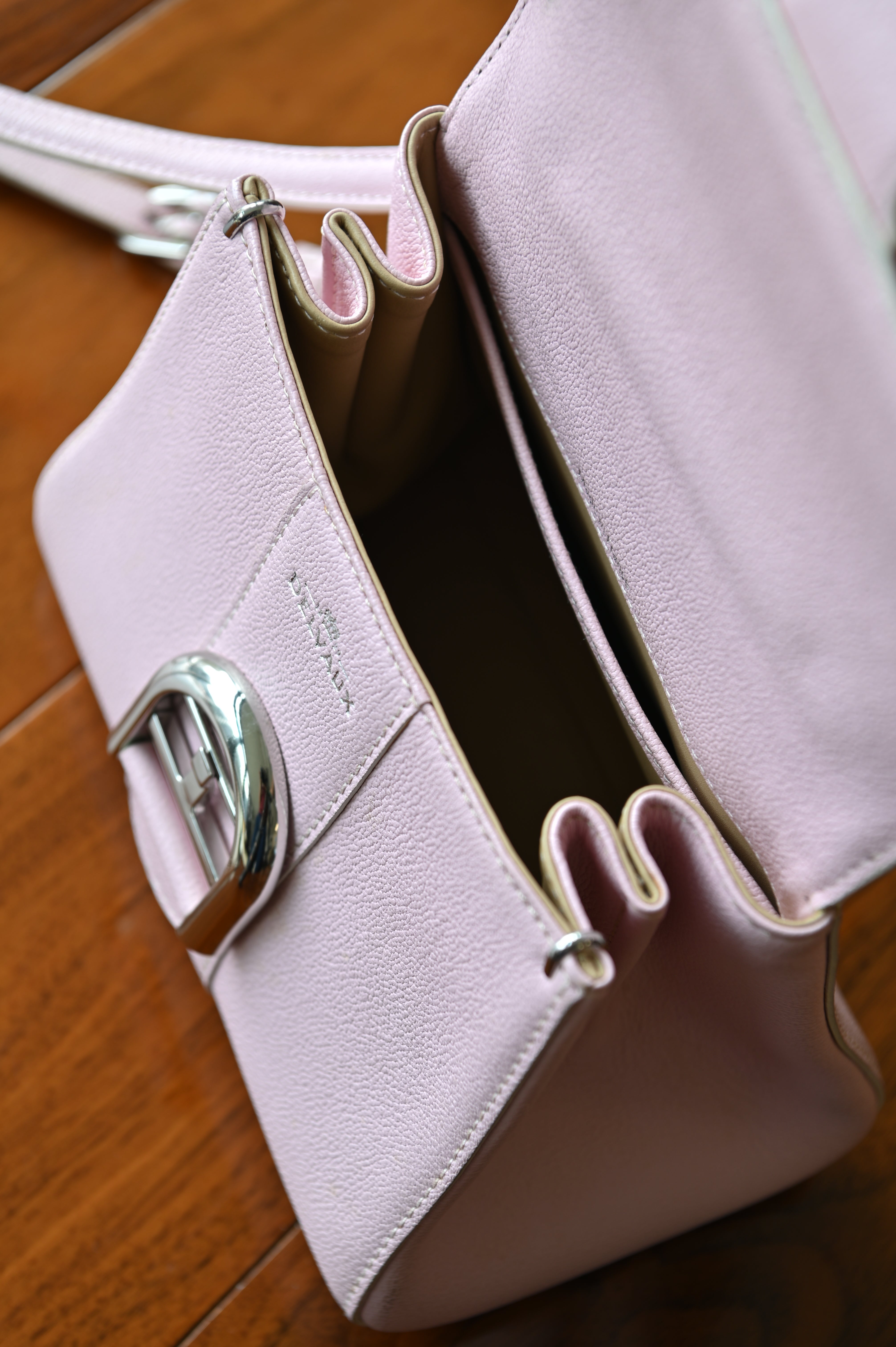 Delvaux Brillant Light Pink Mini Calf Handbag