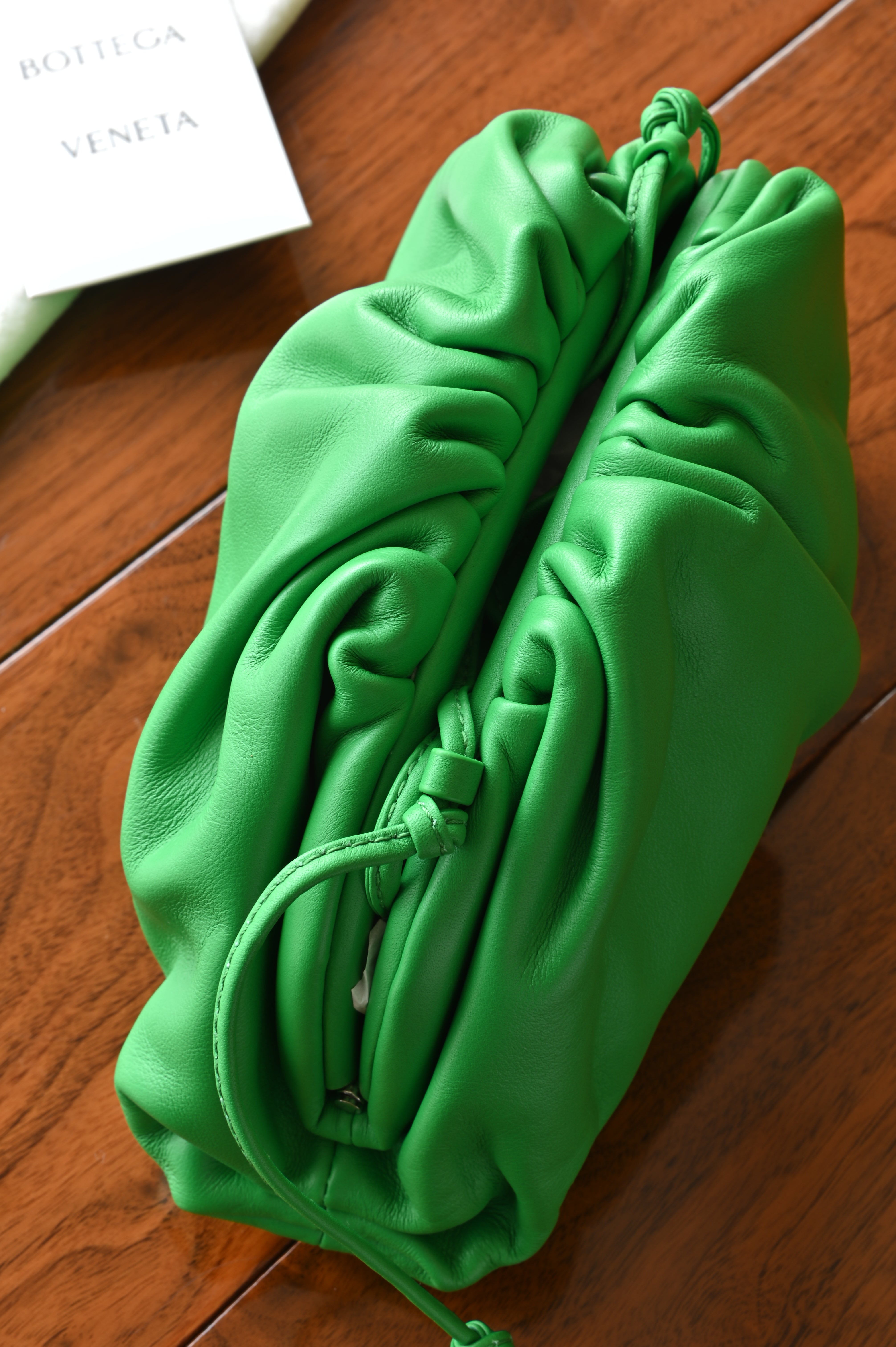 Bottega Veneta Green Leather Mini Sling Bag