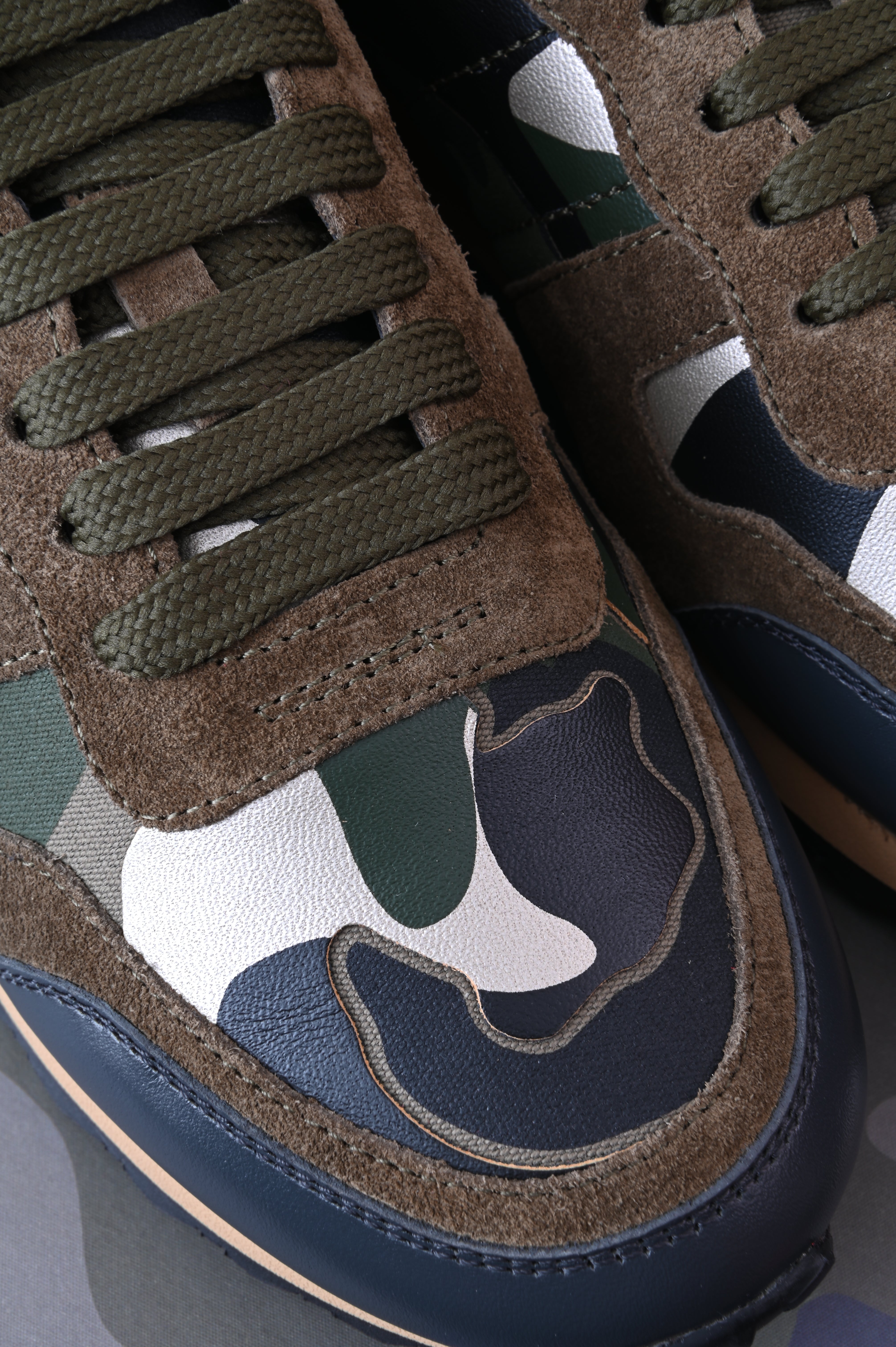 Valentino Garavin green camo trainers