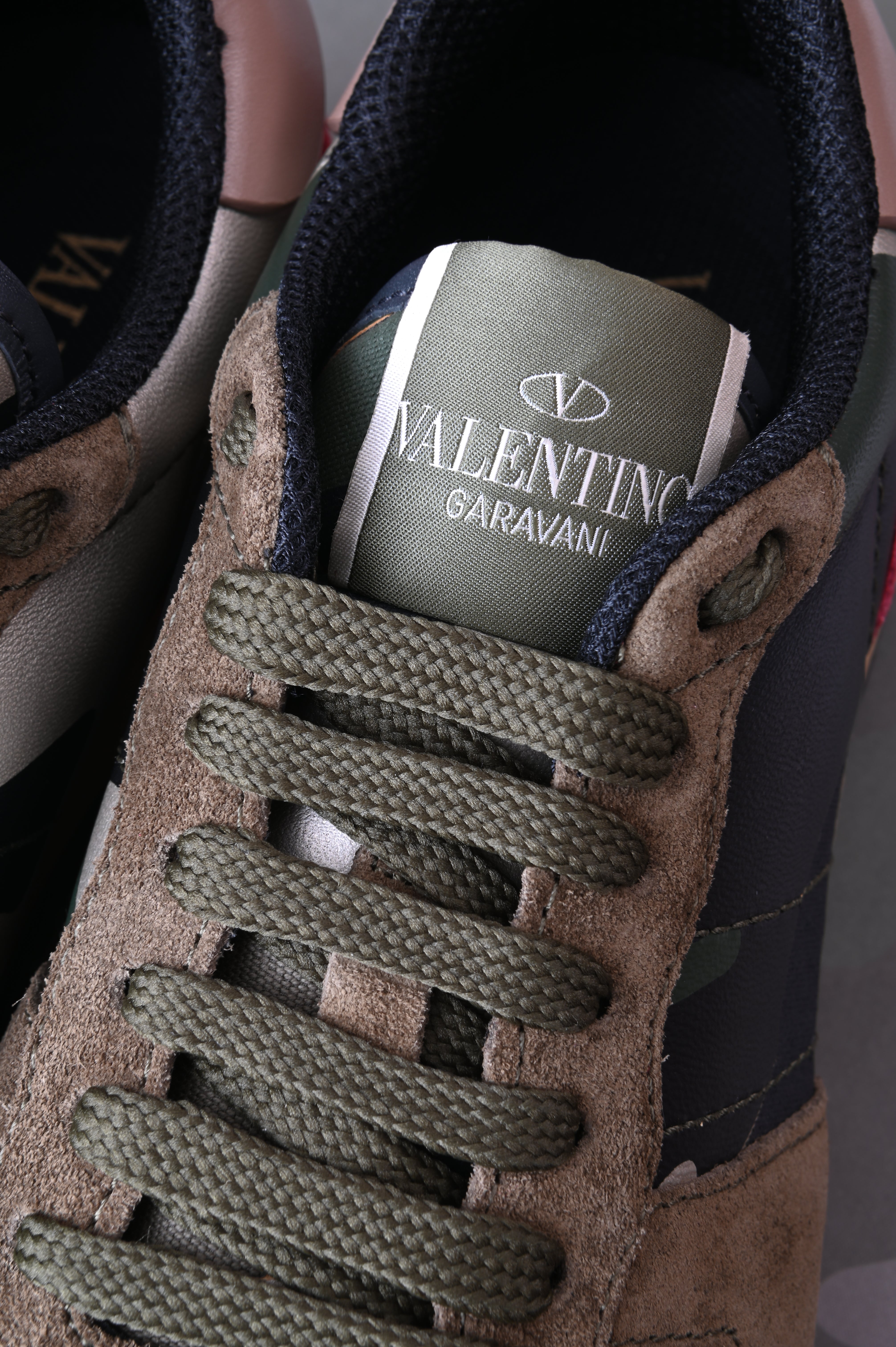 Valentino Garavin green camo trainers