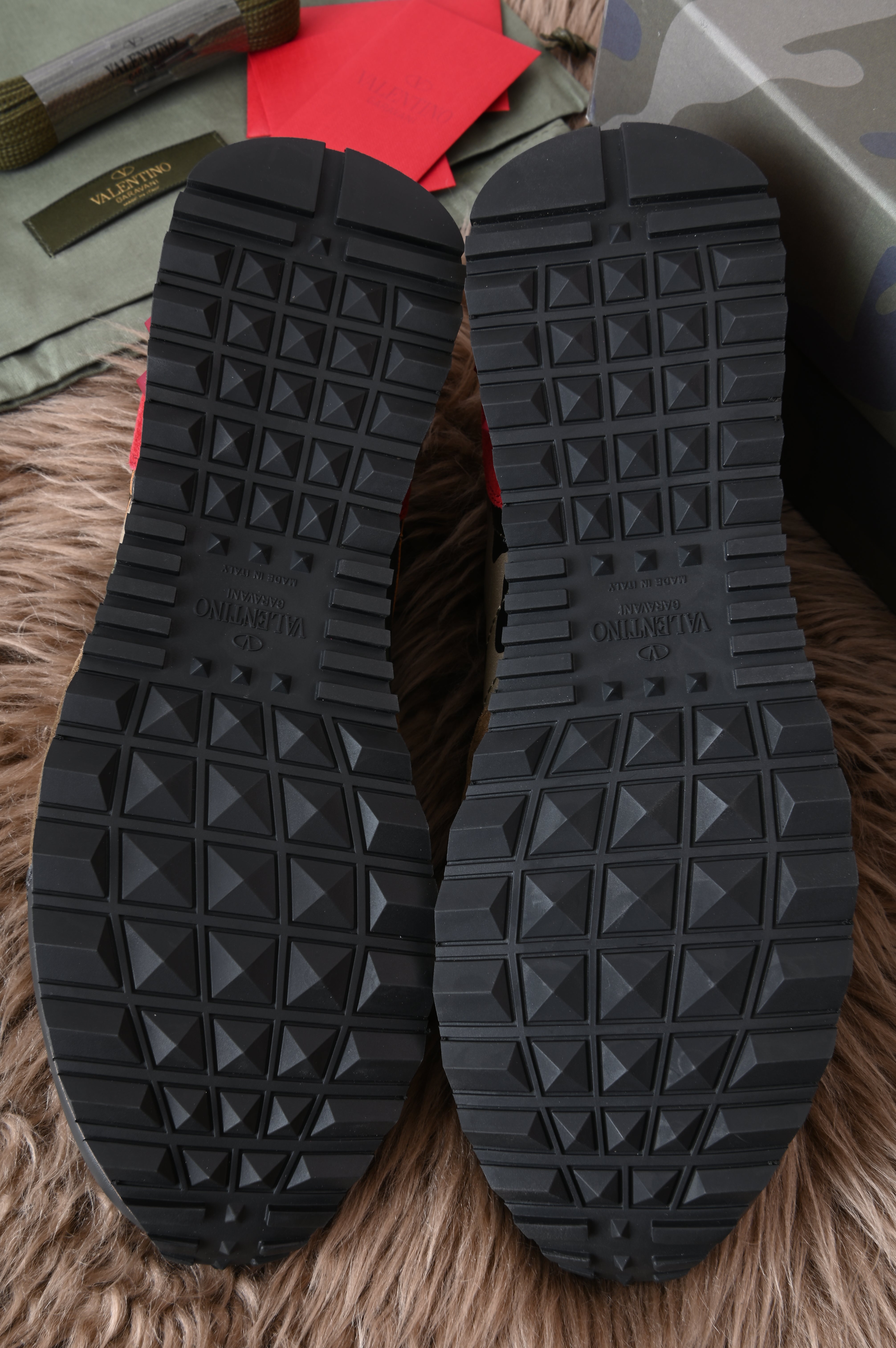 Valentino Garavin green camo trainers