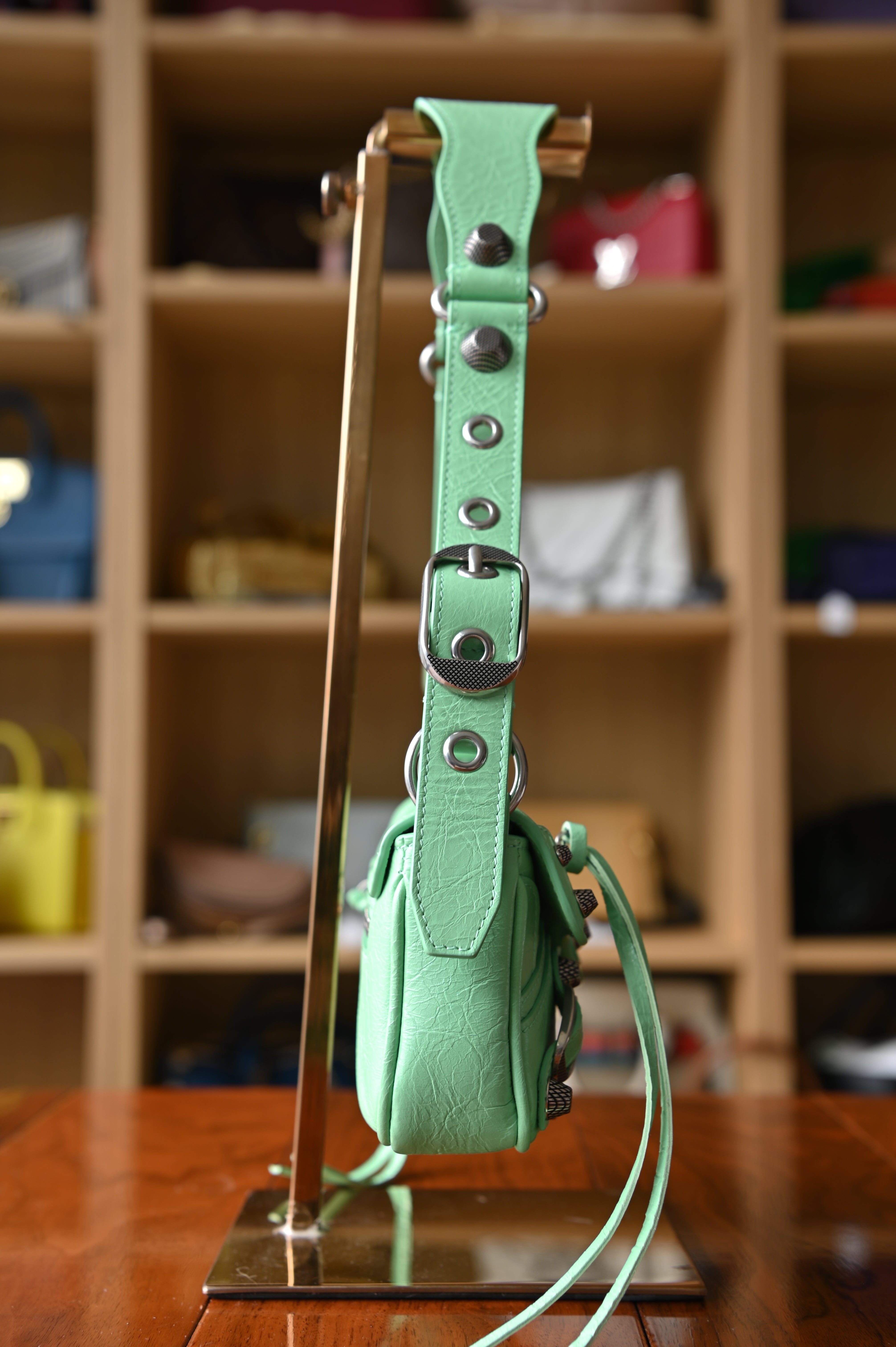 Balenciaga Mint Green Le Cagole Shoulder Bag