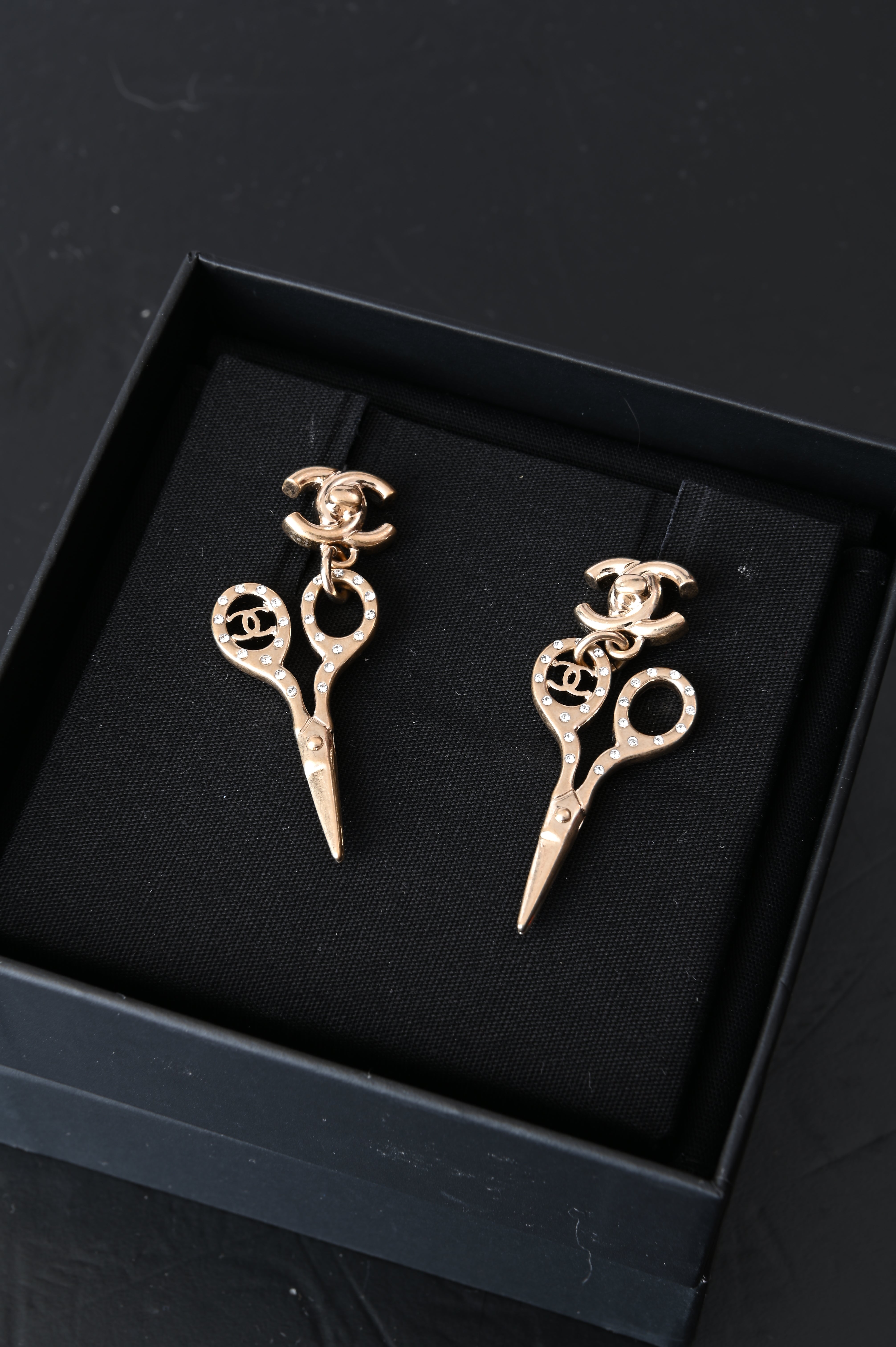 Chanel Scissor Earrings