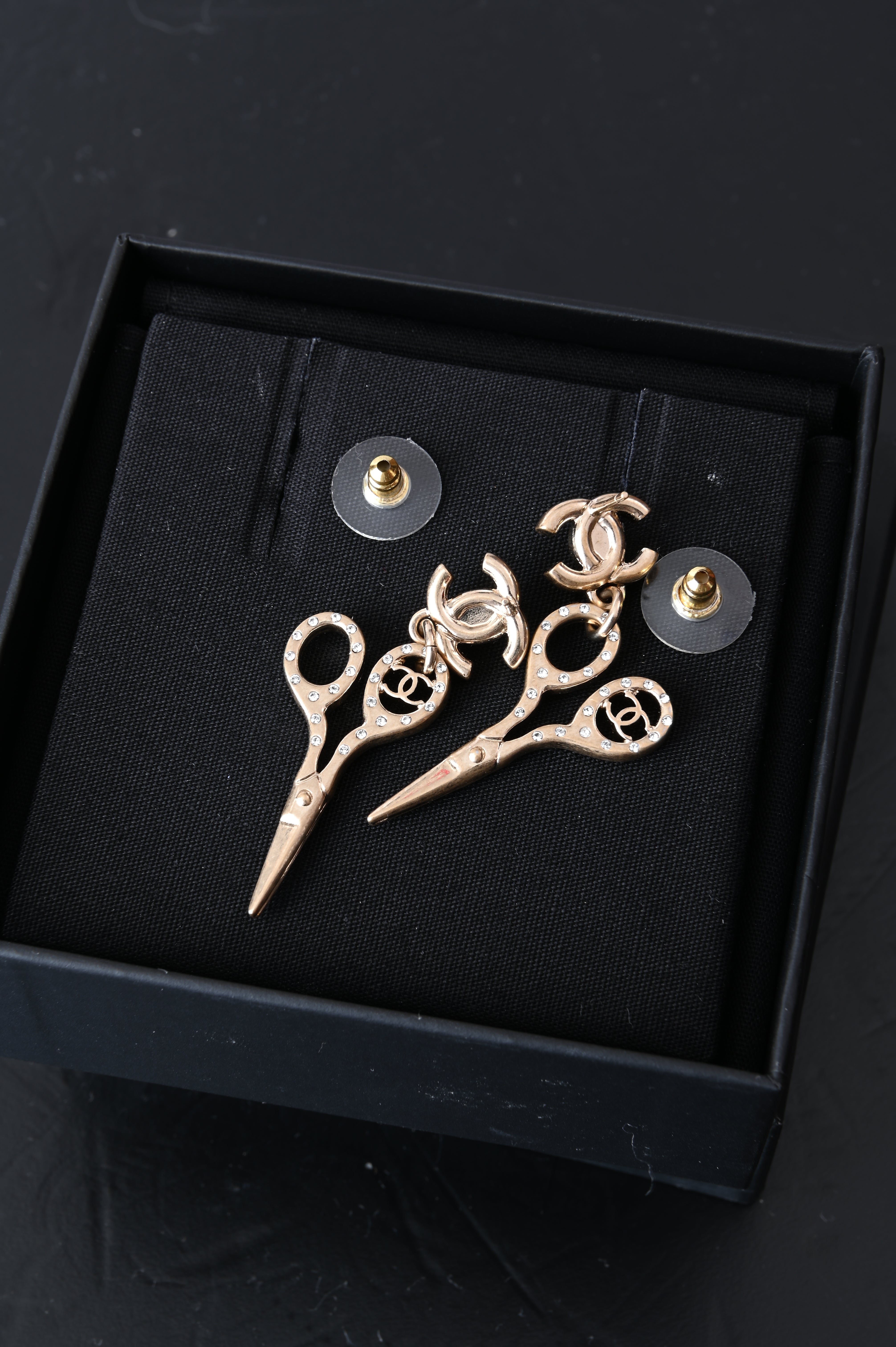 Chanel Scissor Earrings