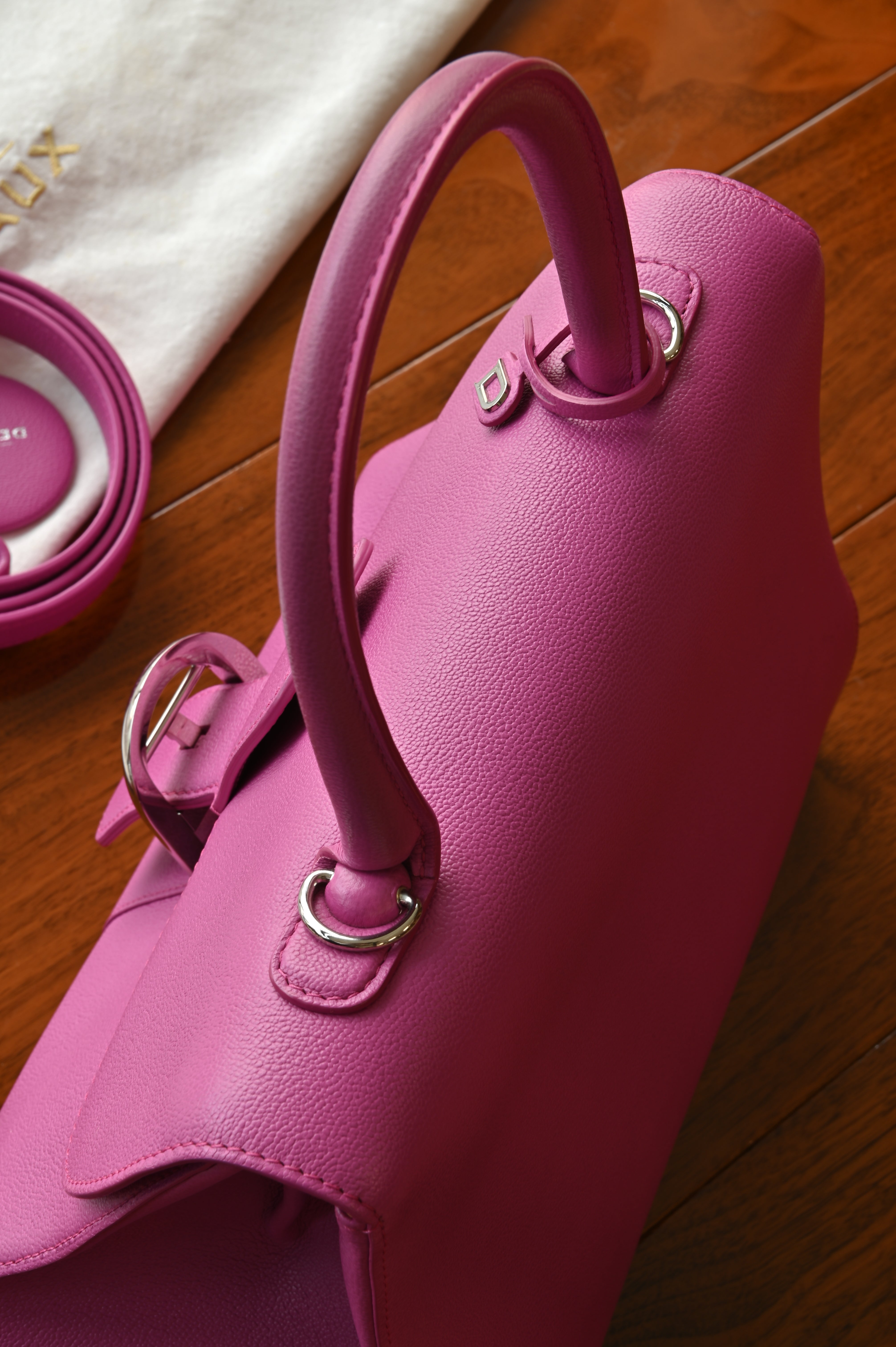 Delvaux Hot Pink Brillant Top Handle Bag