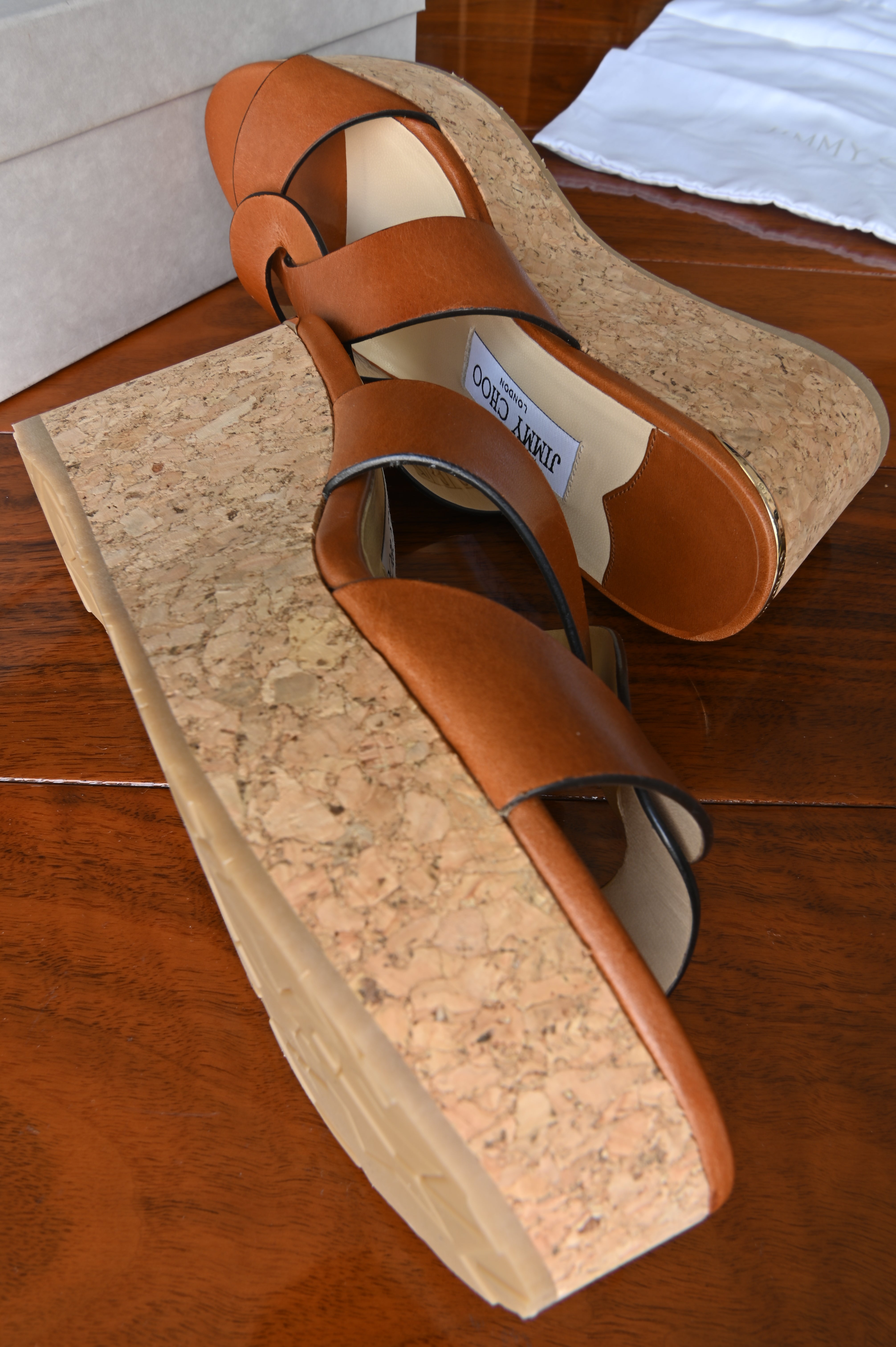 Jimmy Choo Caramel Almer Espadrille Wedges