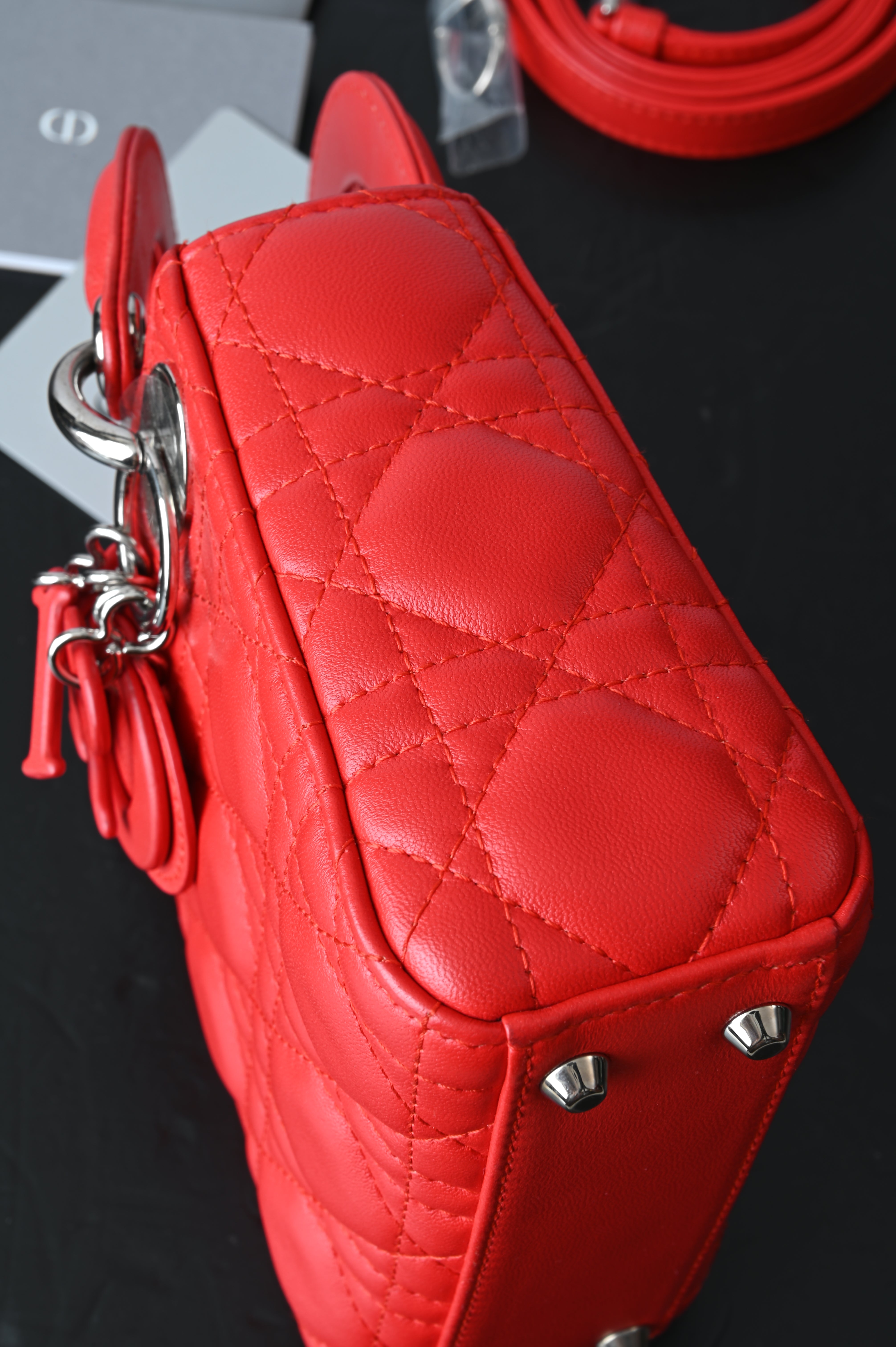Christian Dior Mini Lady Dior in red