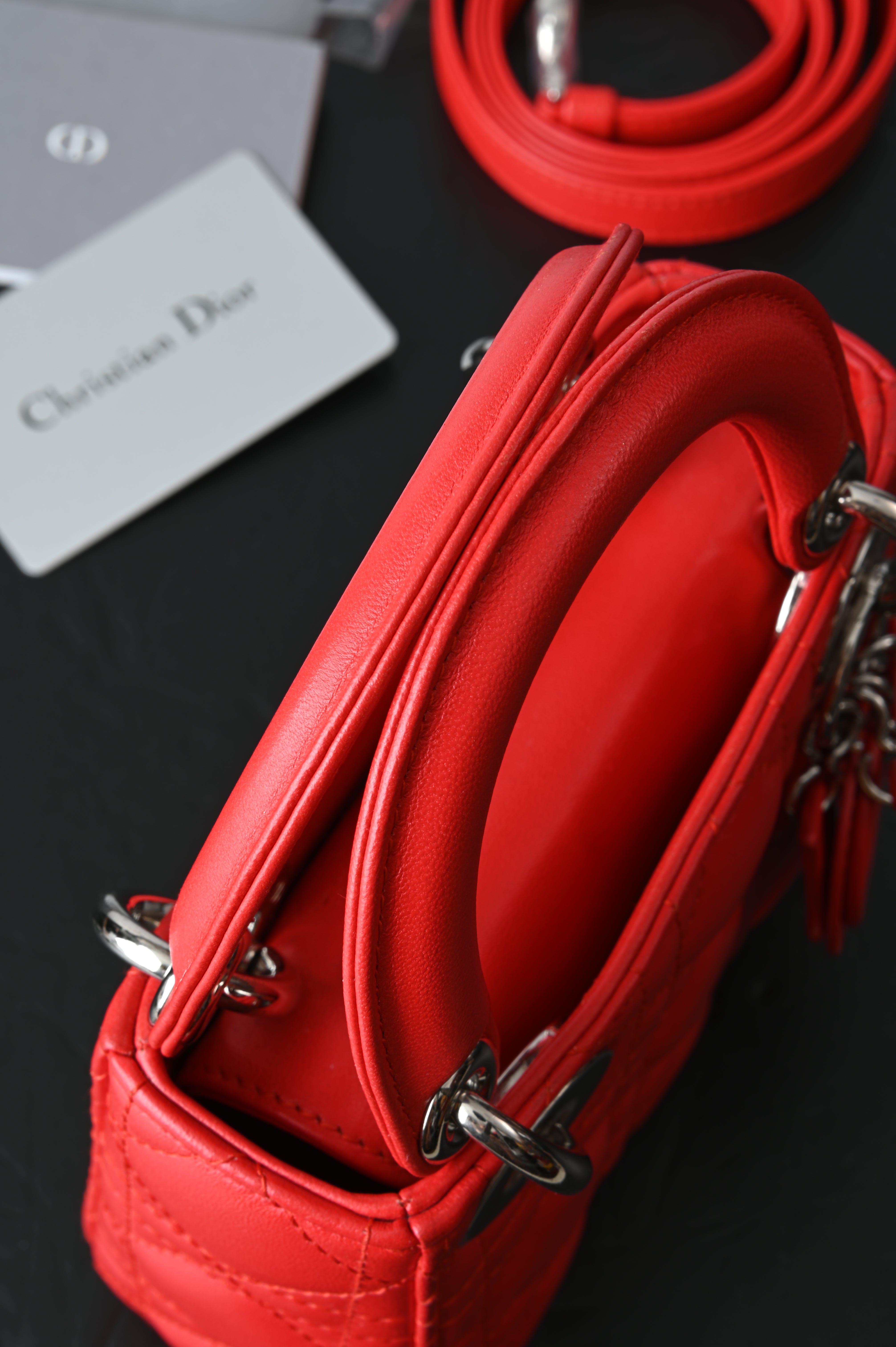 Christian Dior Mini Lady Dior in red