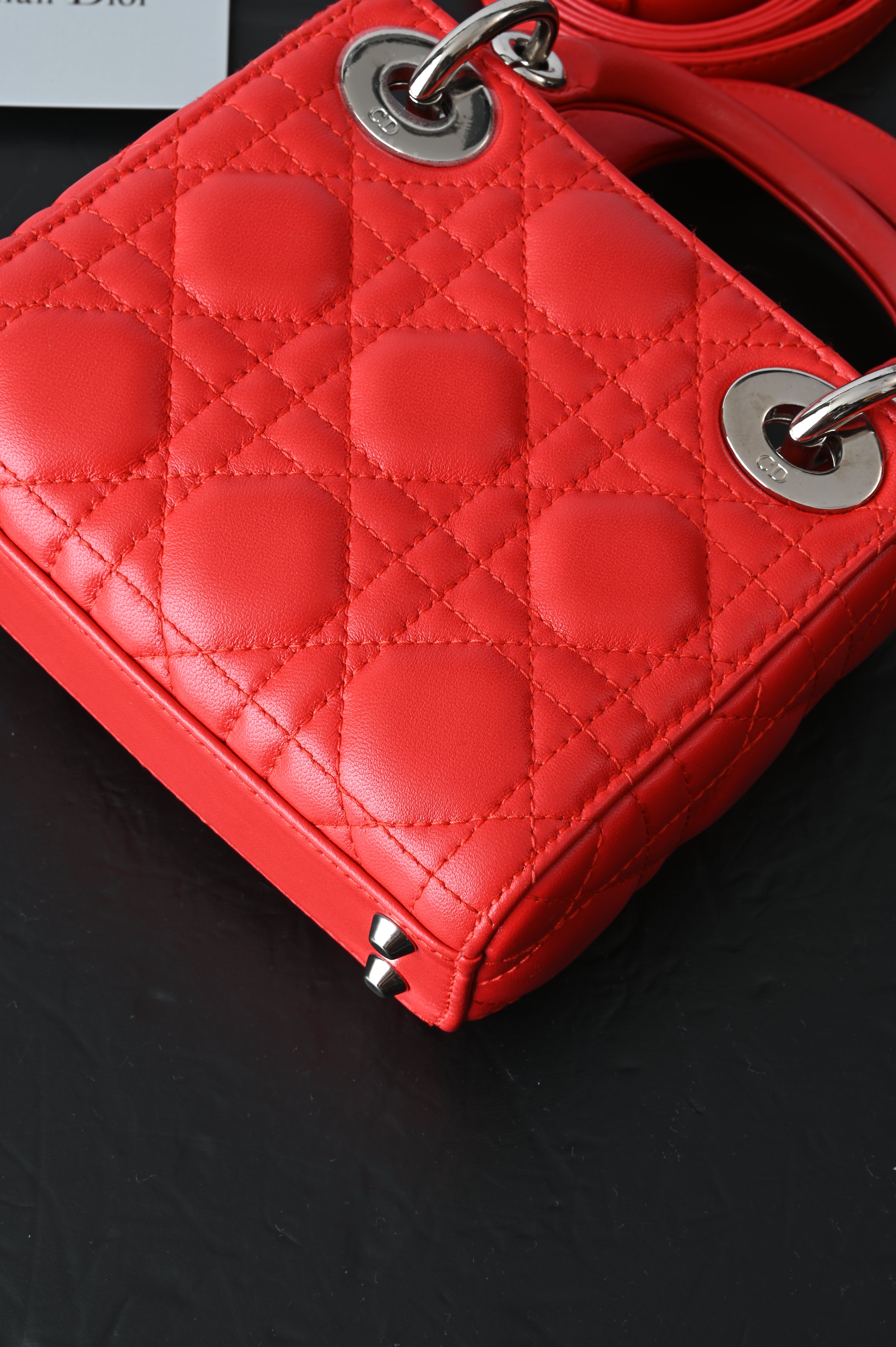 Christian Dior Mini Lady Dior in red