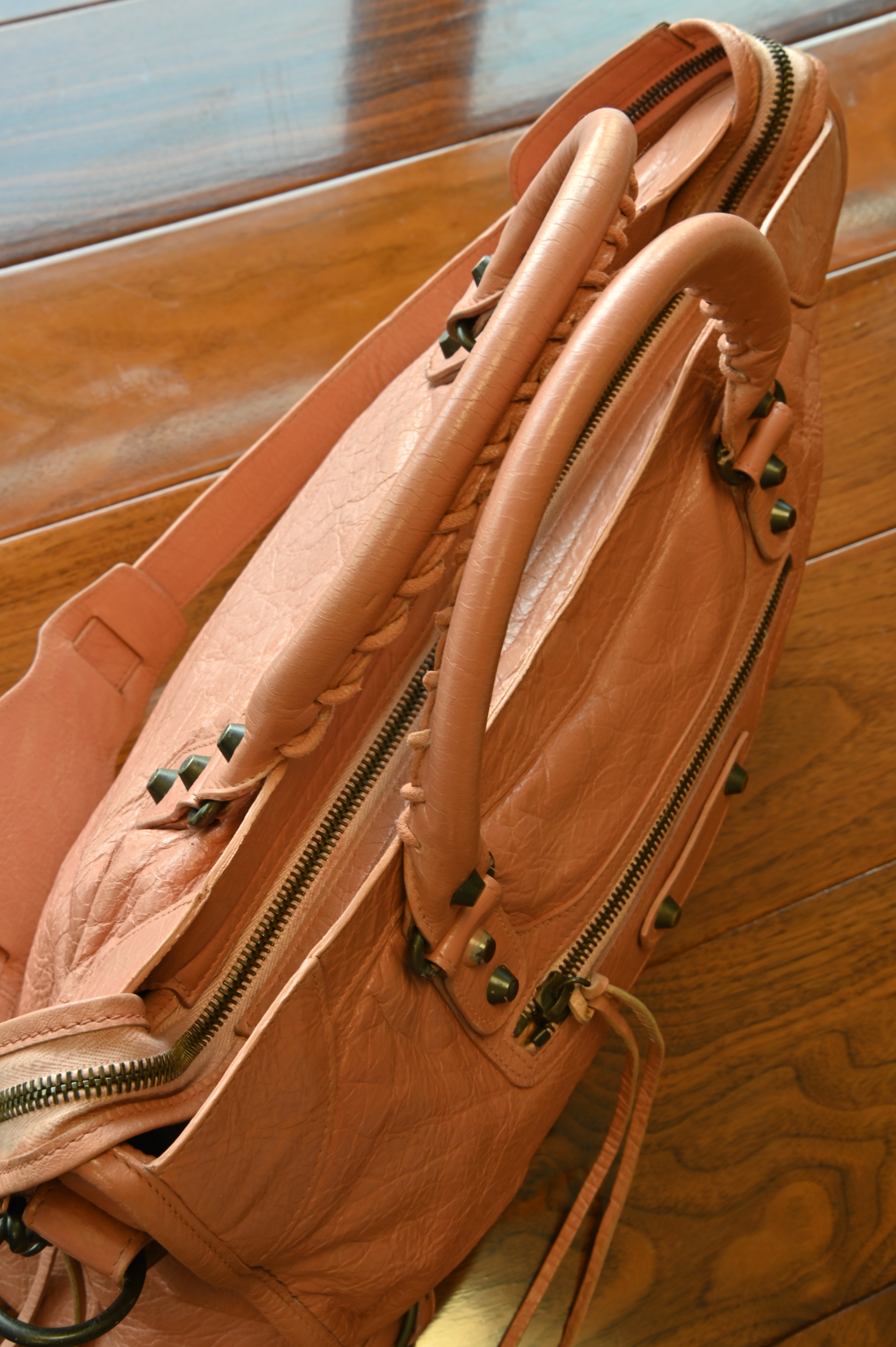 Balenciaga Salmon Le City Shoulder Bag