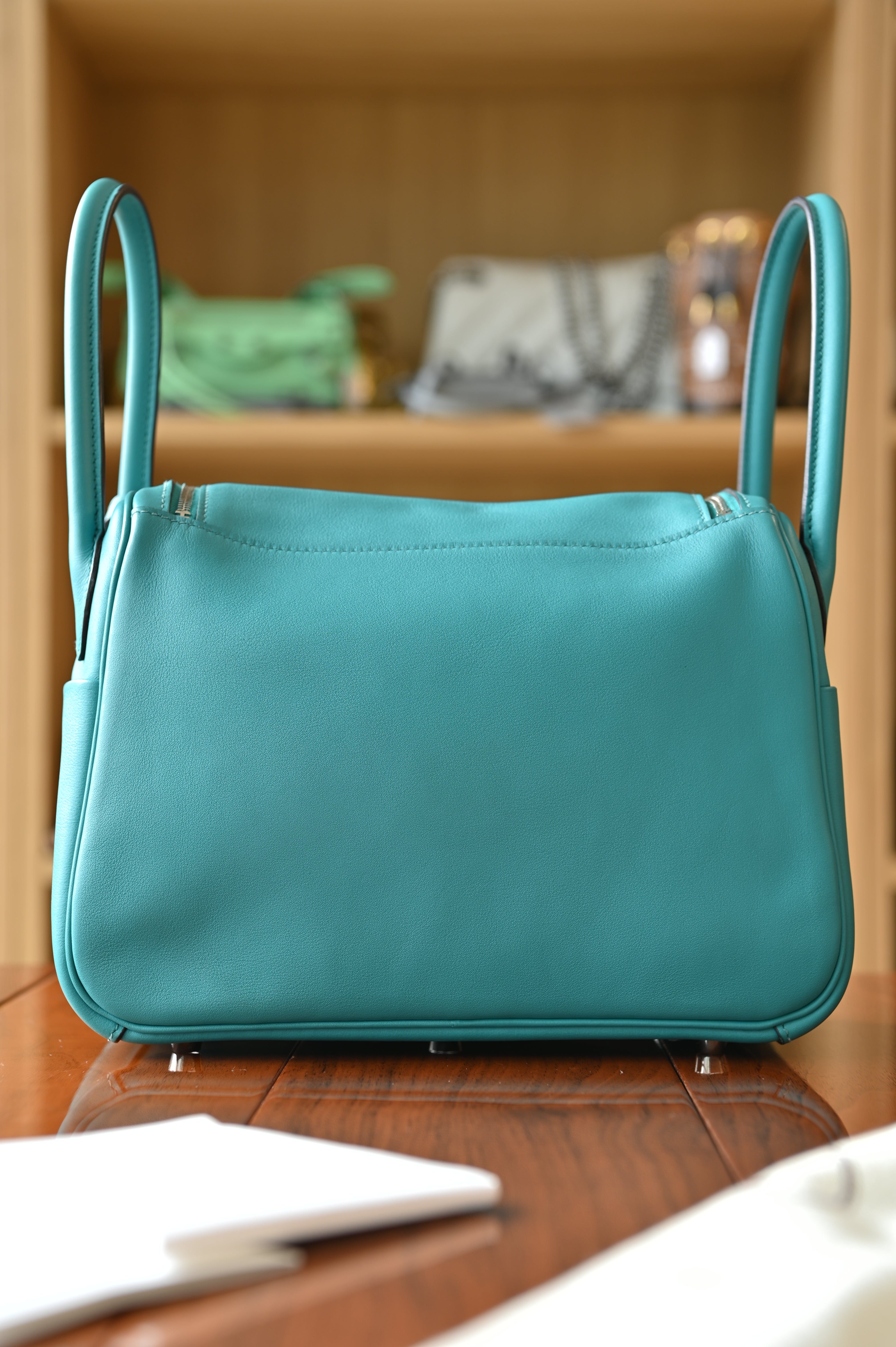 Hermès Lindy 26 Veau Swift leather Bleu Paon bag