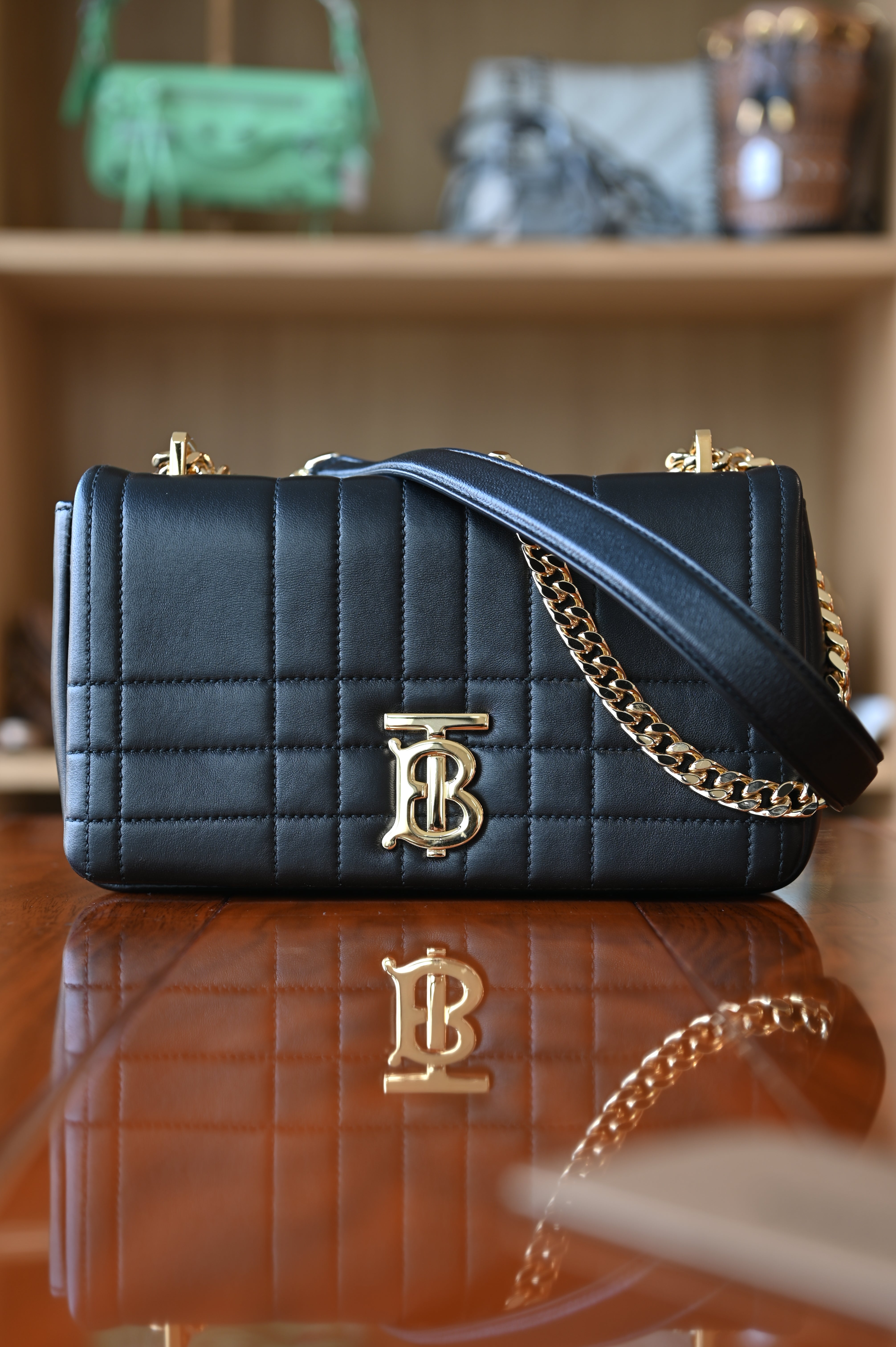 Burberry Black Quilted Lola Shoulder Bag