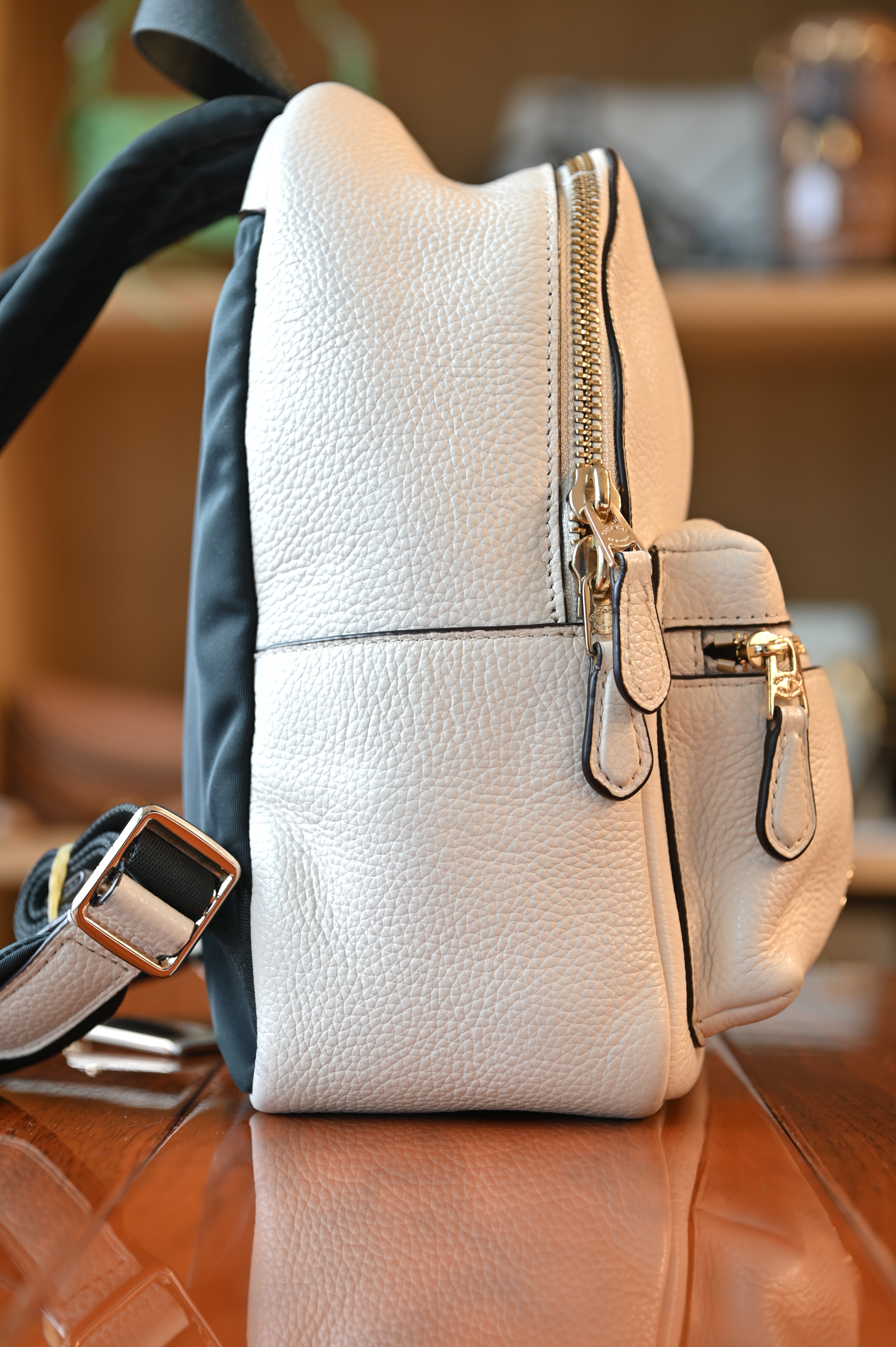 Coach White Mini Charlie Backpack