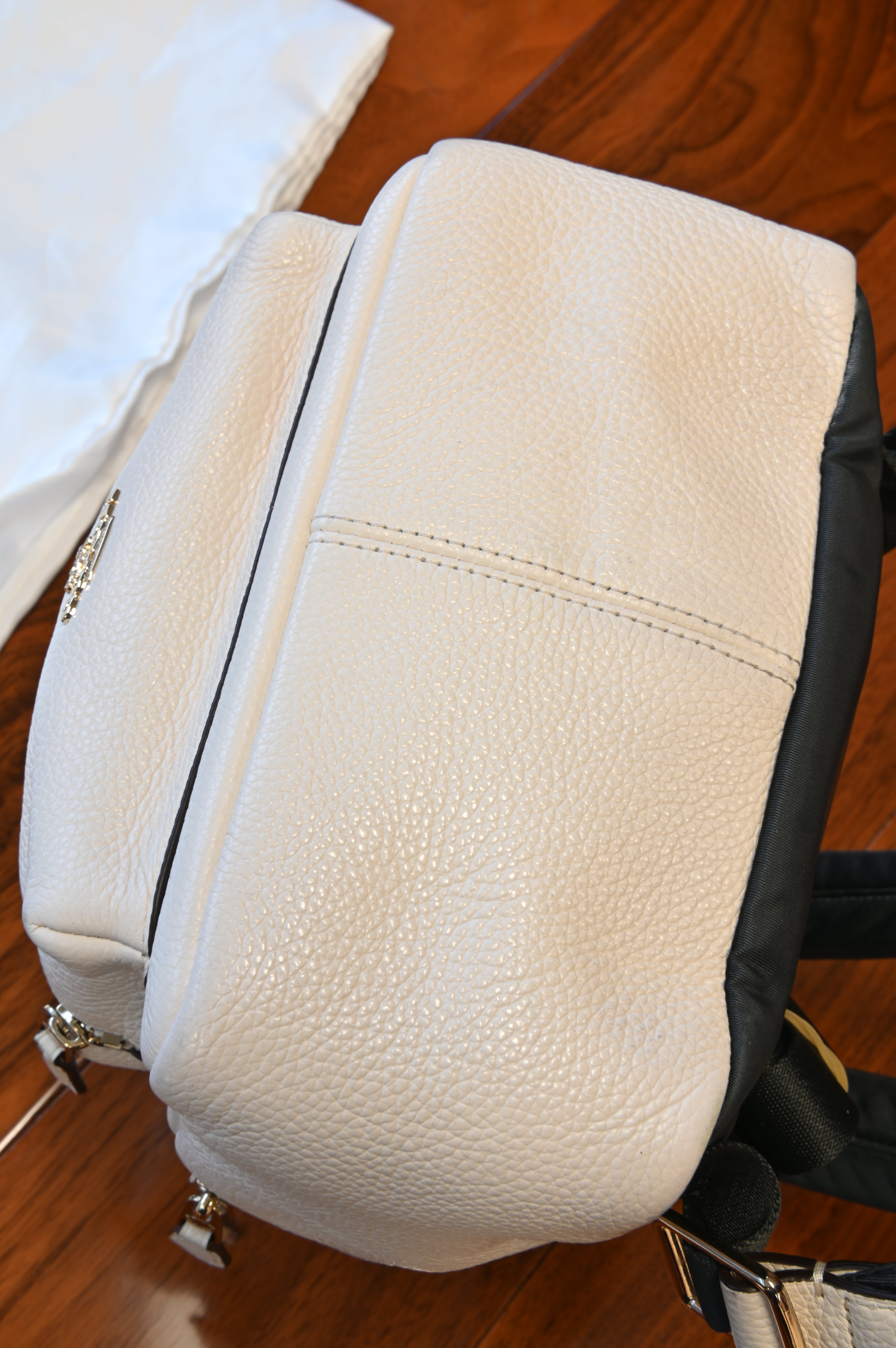 Coach White Mini Charlie Backpack