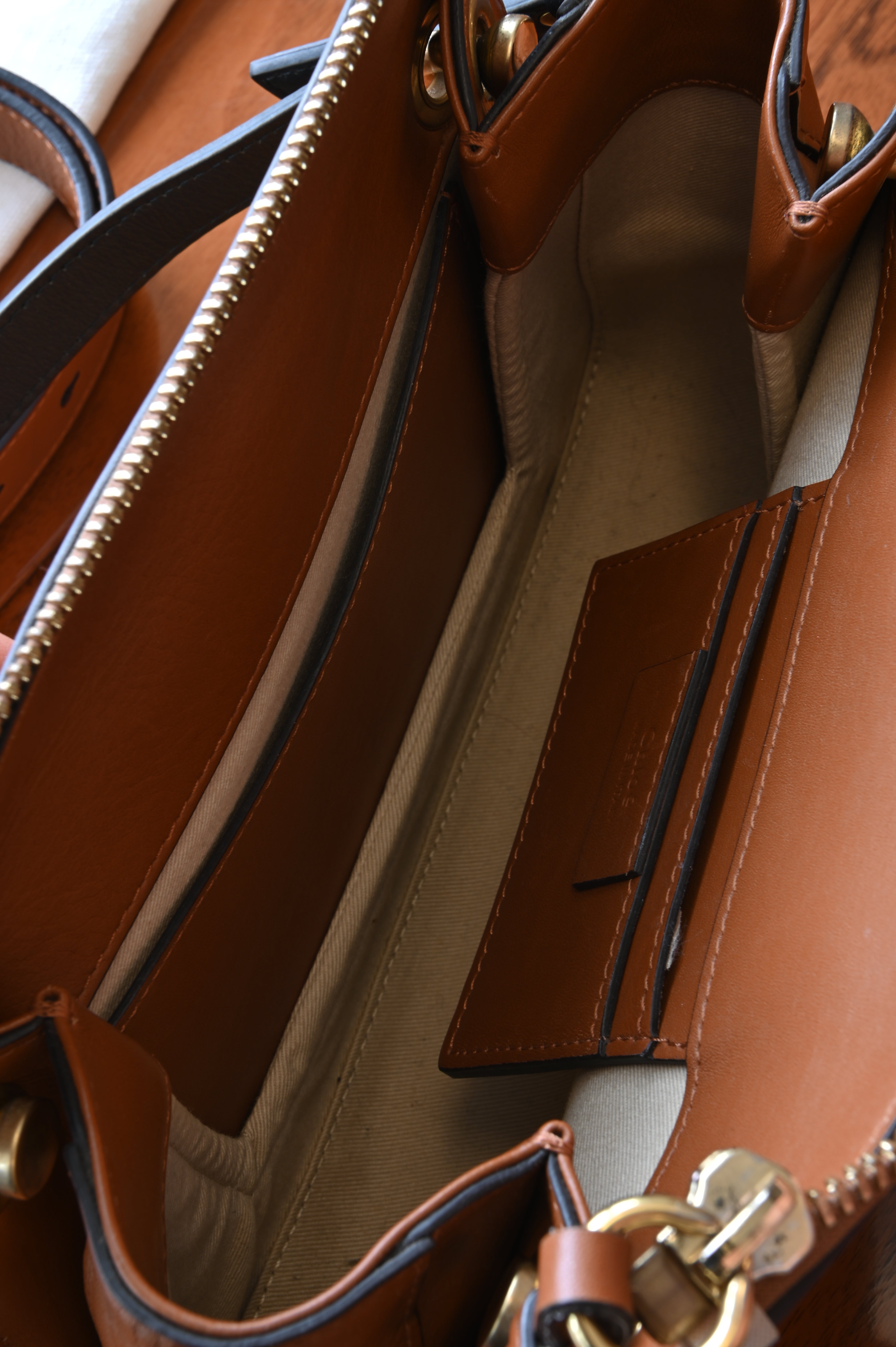 Chloé Caramel Roy Patent Leather Crossbody Bag