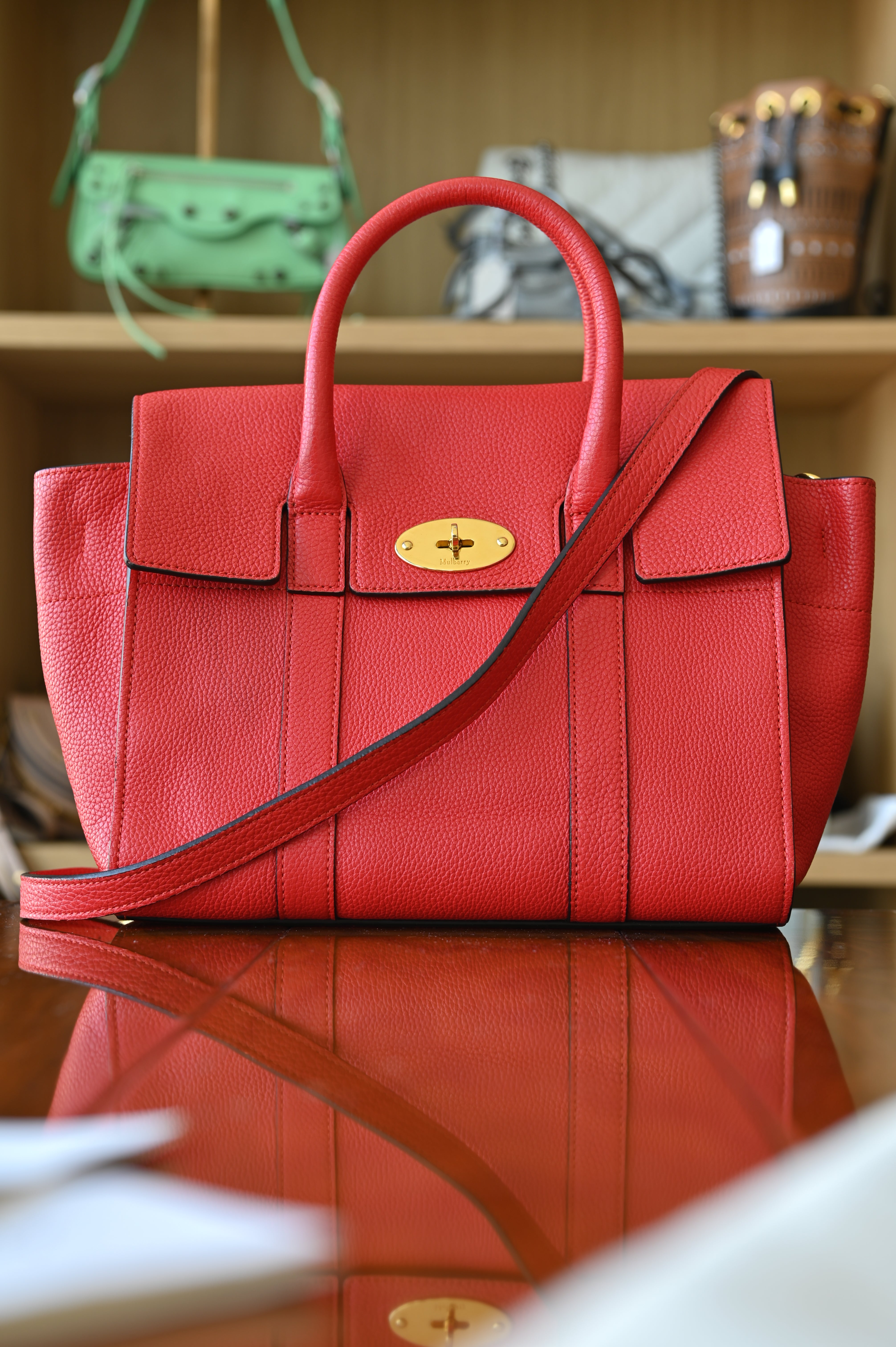 Mulberry Red Bayswater Tote Bag