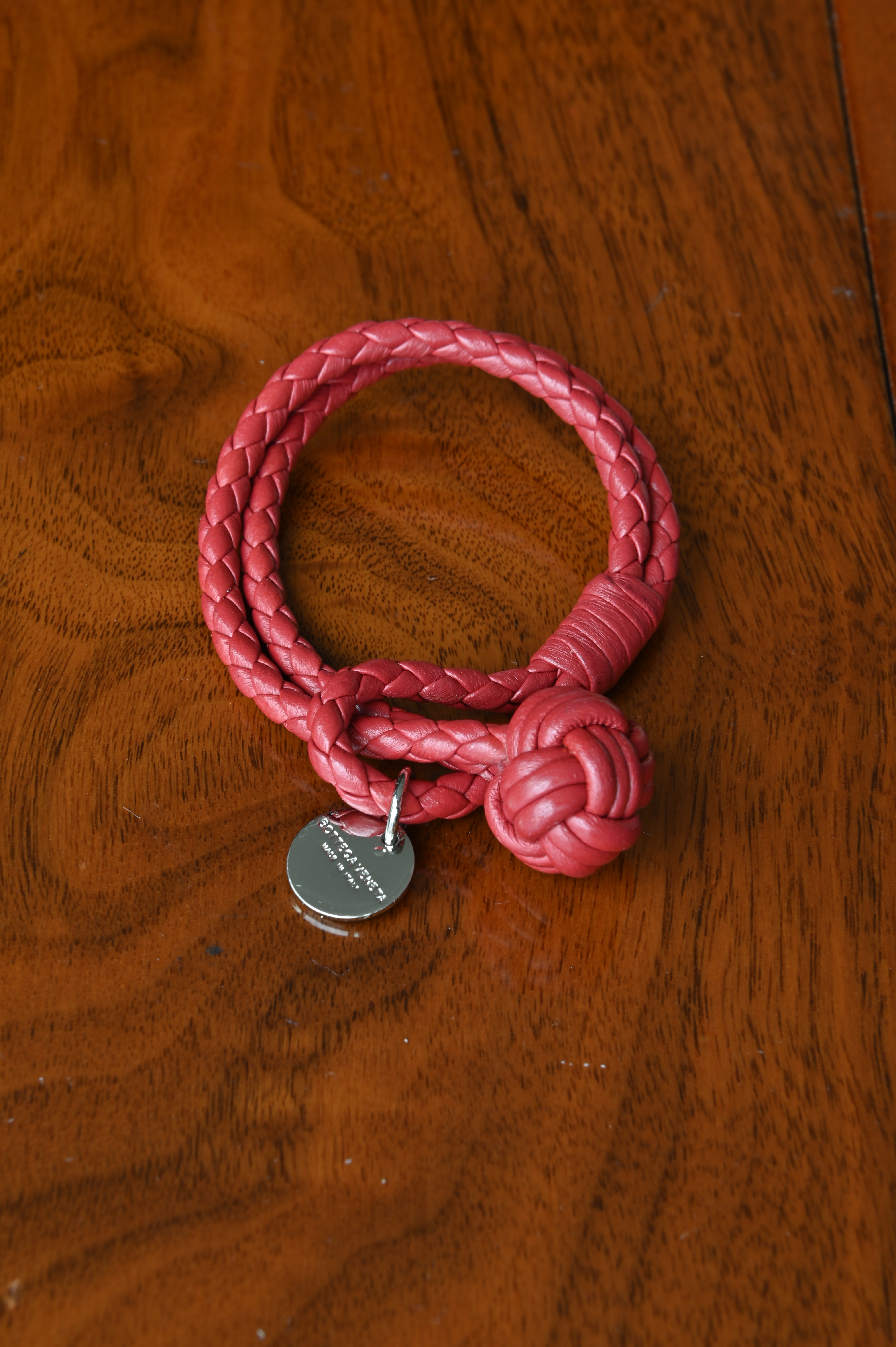 Bottega Veneta Red Intrecciato Bracelet