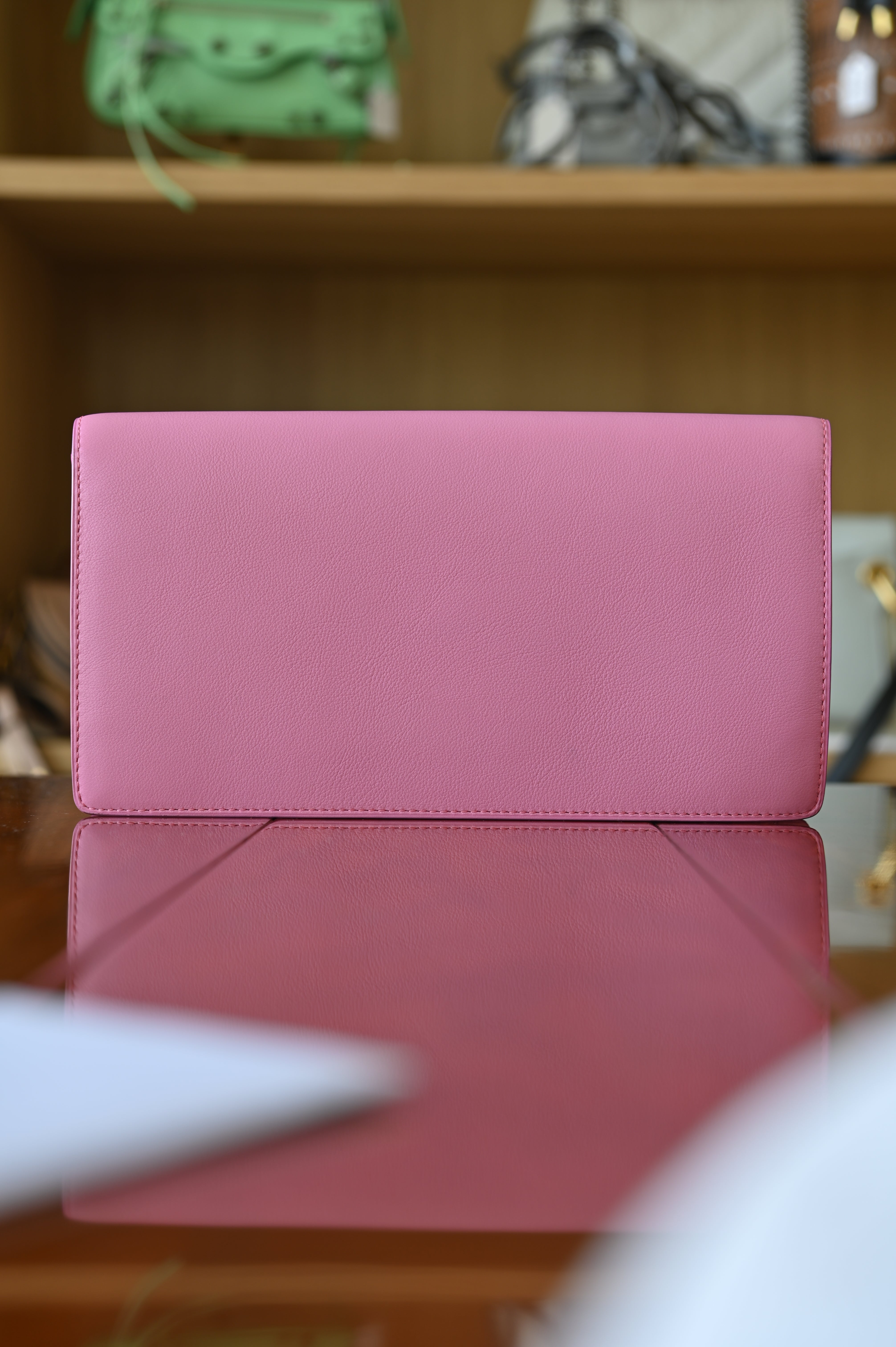 Delvaux Pink Stingray Long Wallet