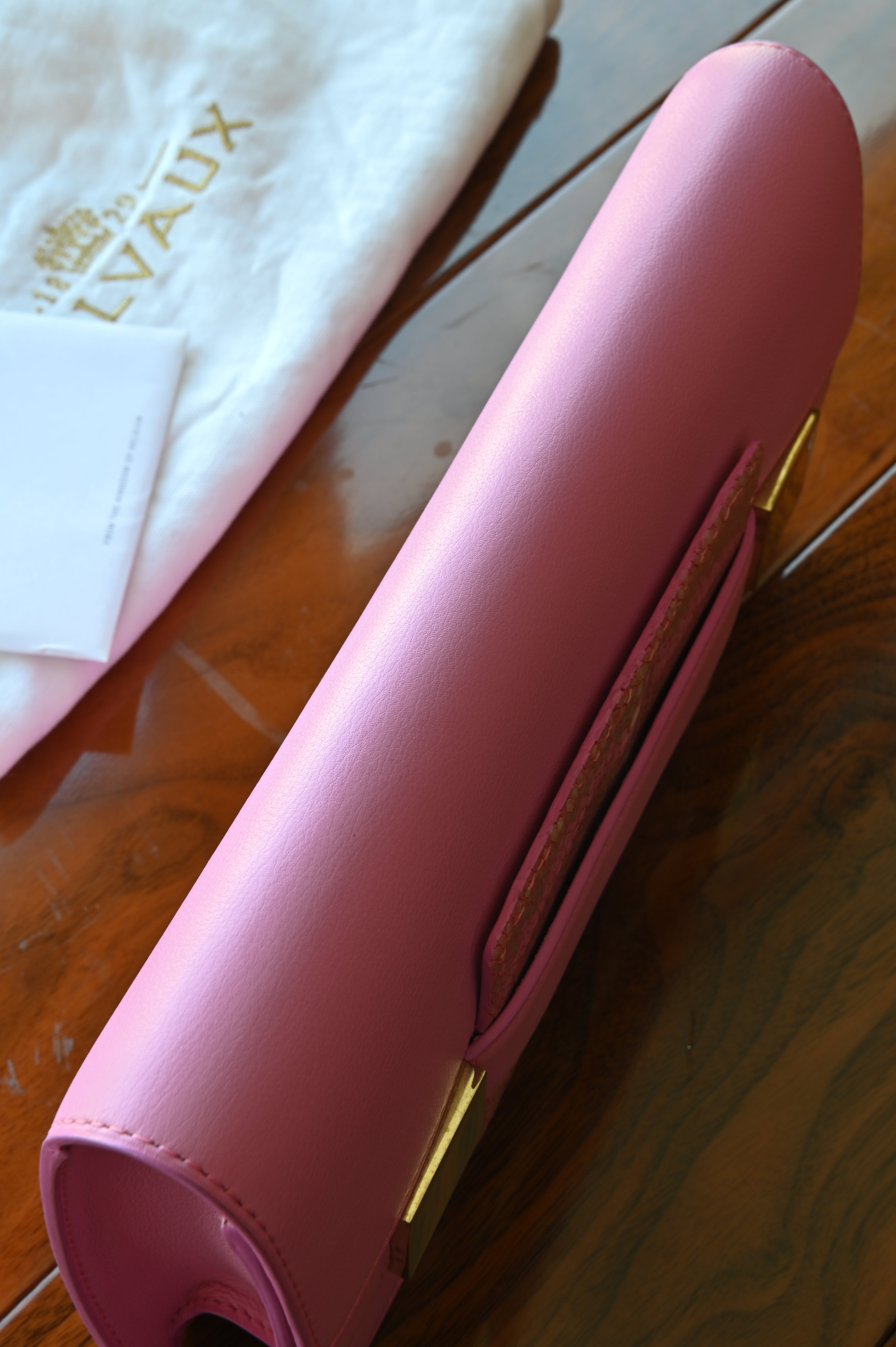 Delvaux Pink Stingray Long Wallet