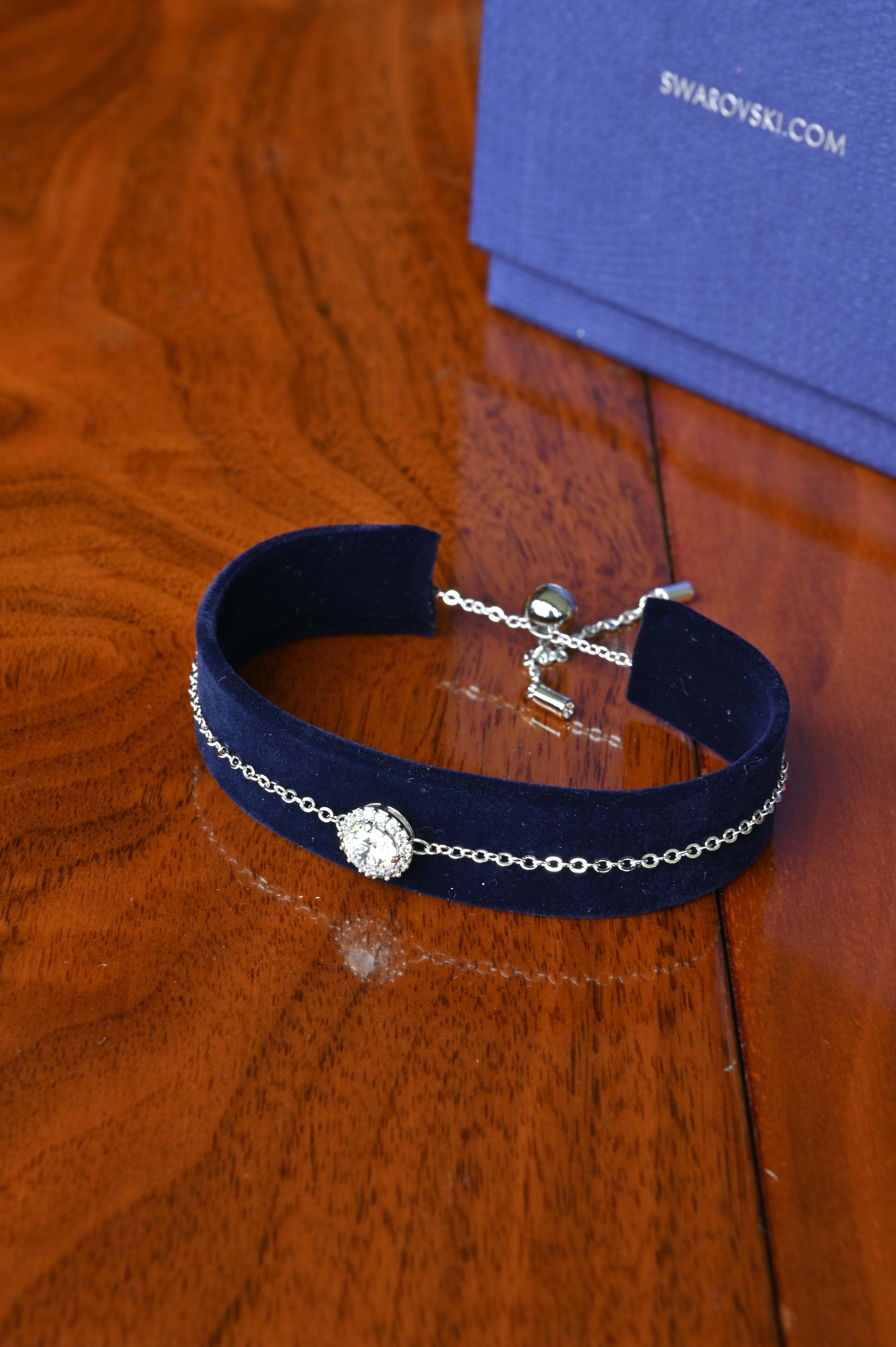 Swarvoski Diamond Silver Chain Bracelet