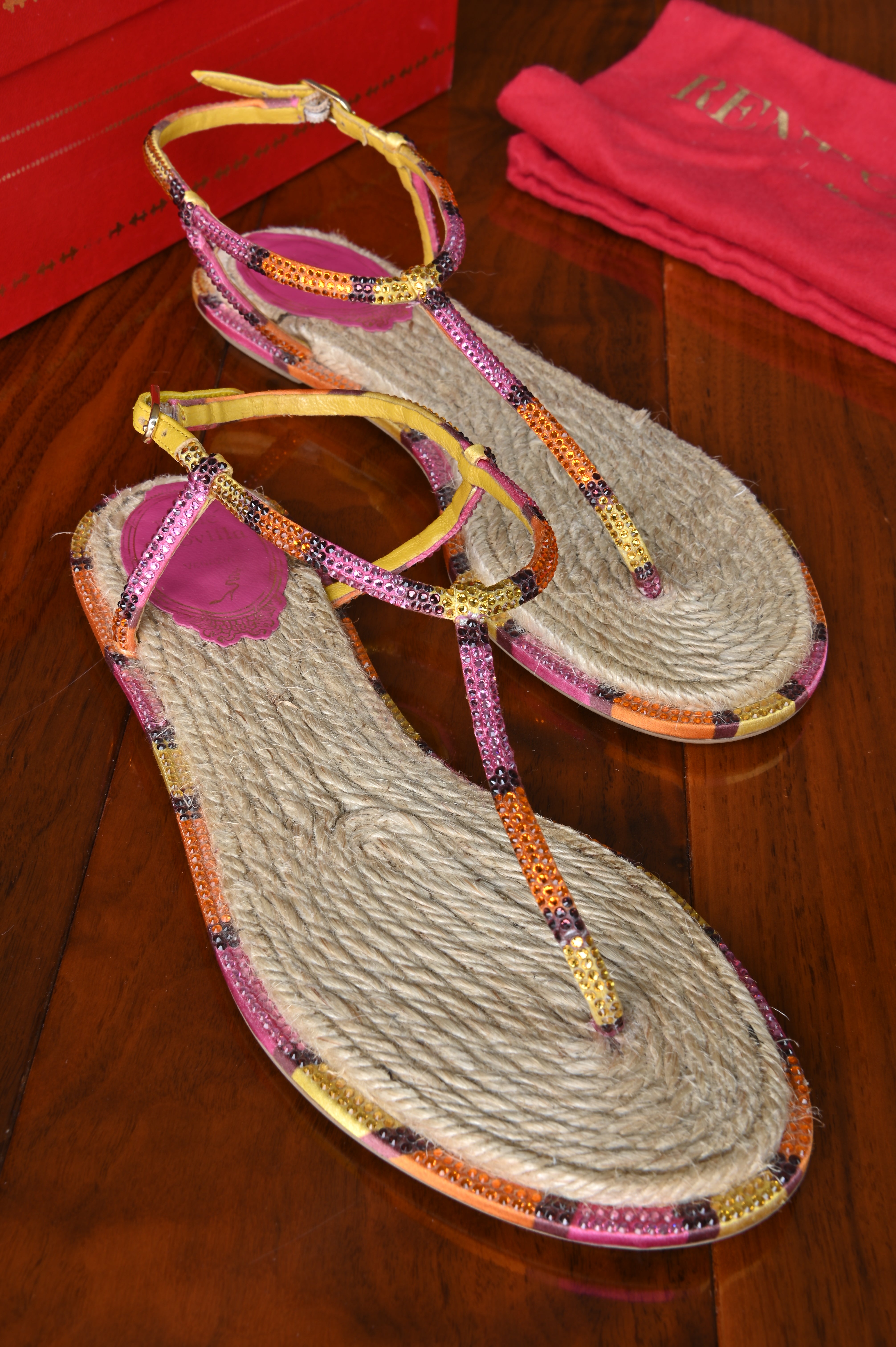René Caovilla Caterina Multicolor Sandals