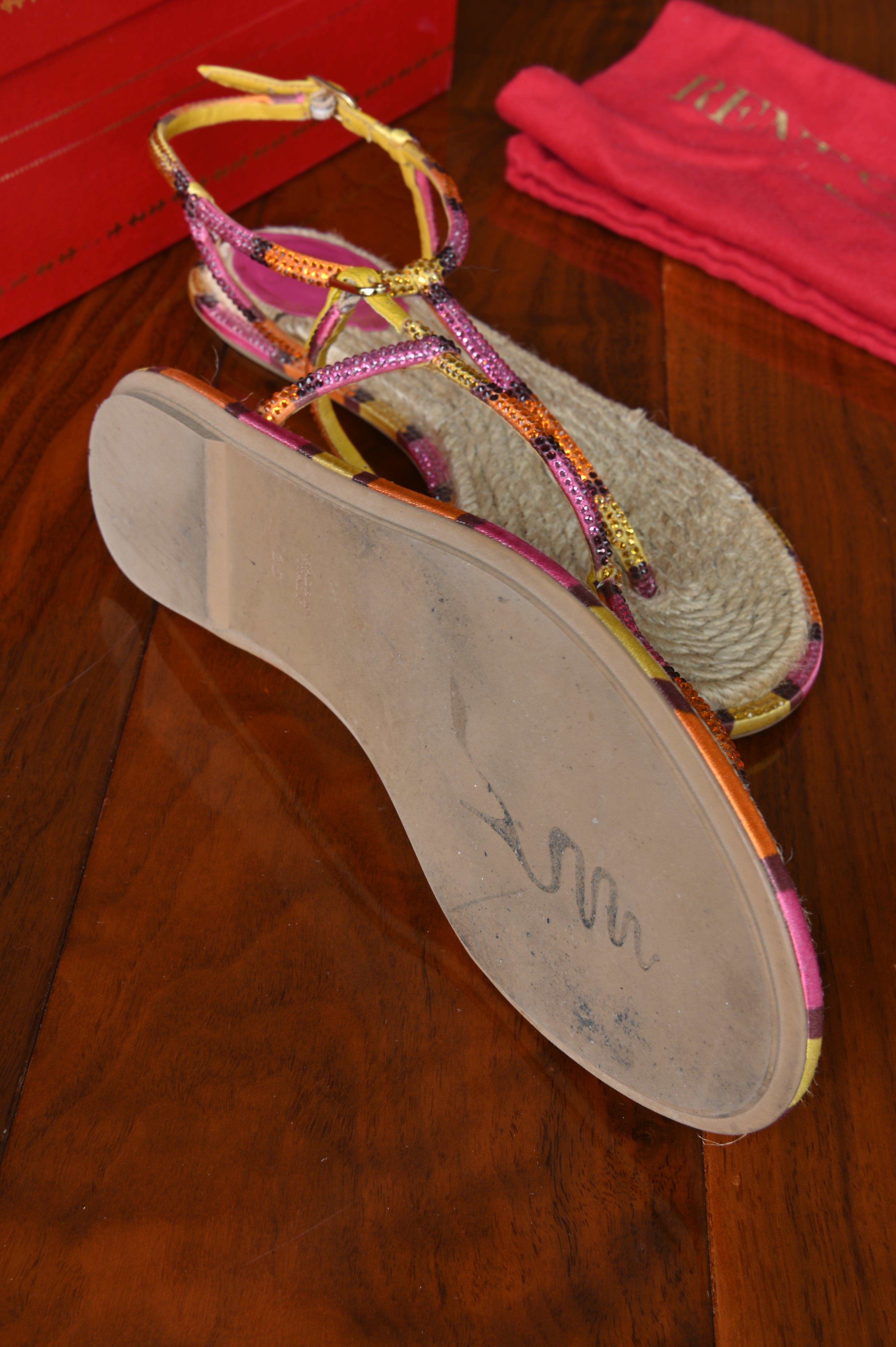 René Caovilla Caterina Multicolor Sandals