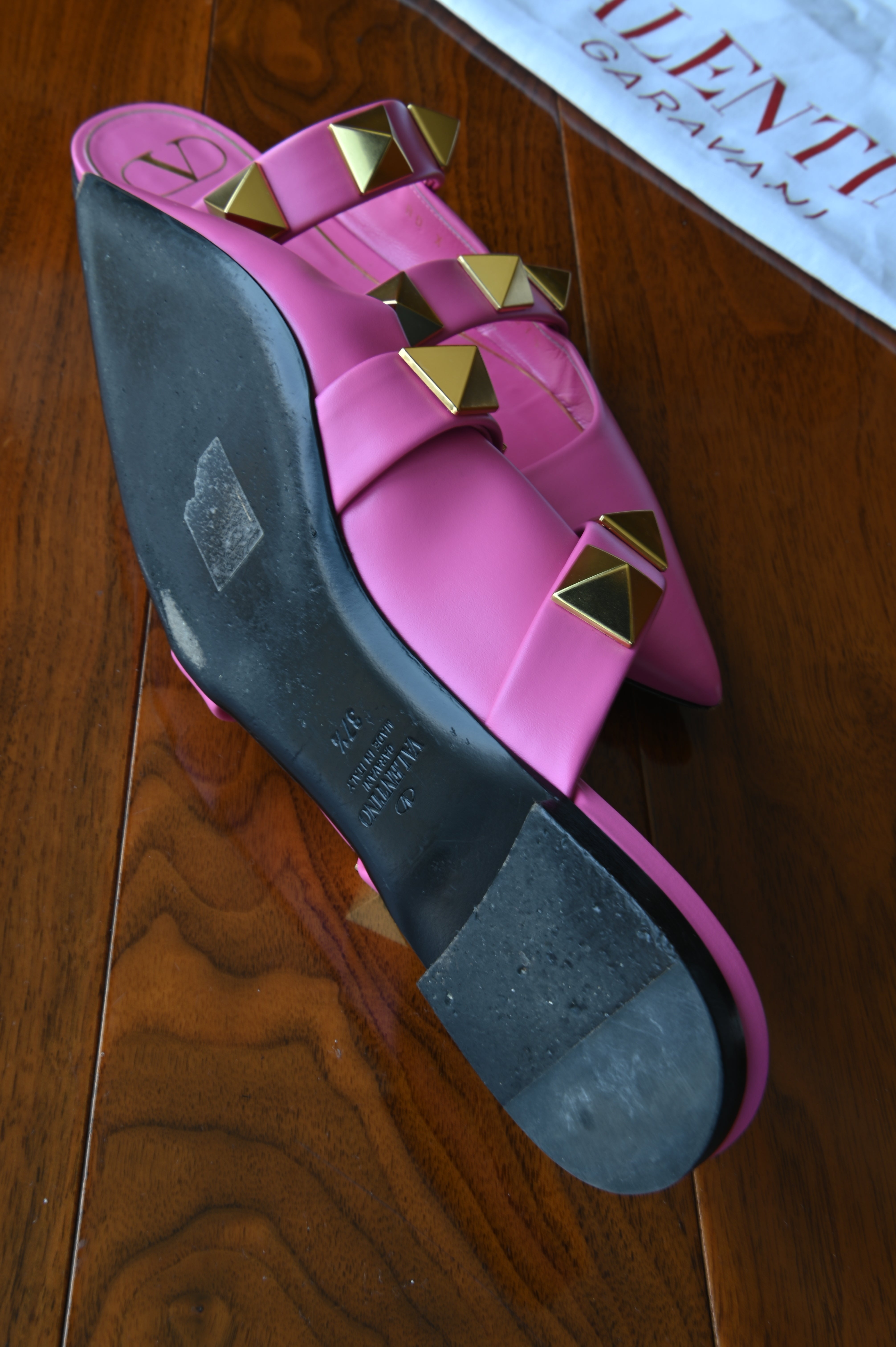 Valentino Garavani Pink Rockstud Mules
